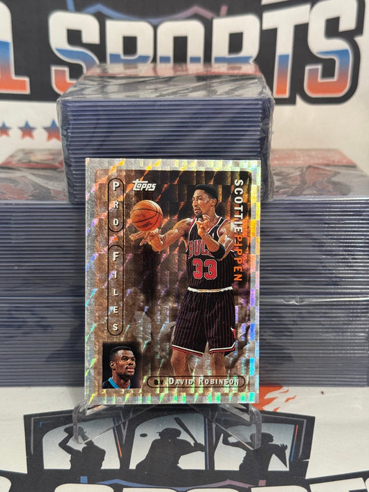 1996 Topps (ProFiles w/ David Robinson) Scottie Pippen #PF-9