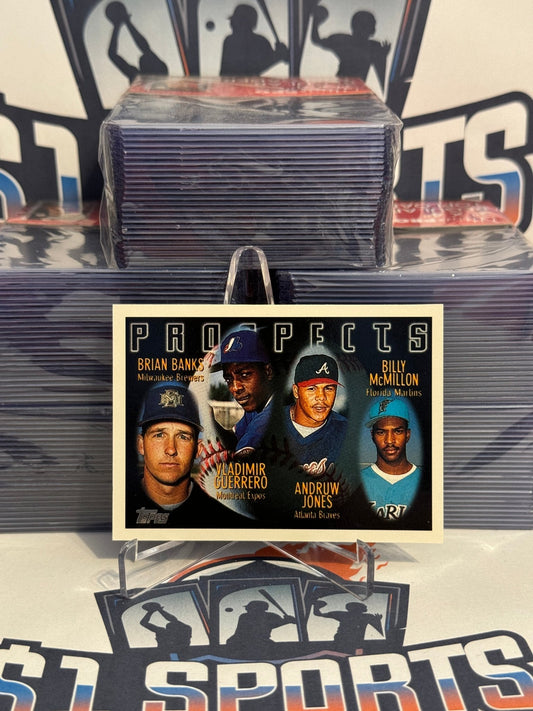 1996 Topps (Prospects) Andruw Jones, Vladimir Guerrero Sr., Billy McMillon, Brian Banks Rookie #435