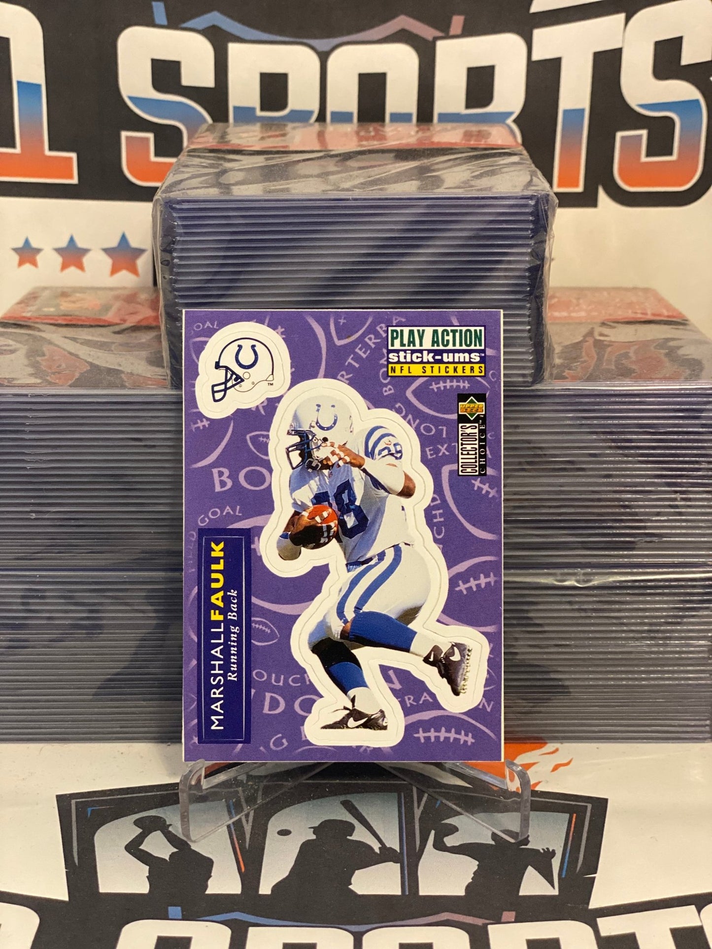 1996 Upper Deck Collector's Choice (Stick-Ums) Marshall Faulk #S26