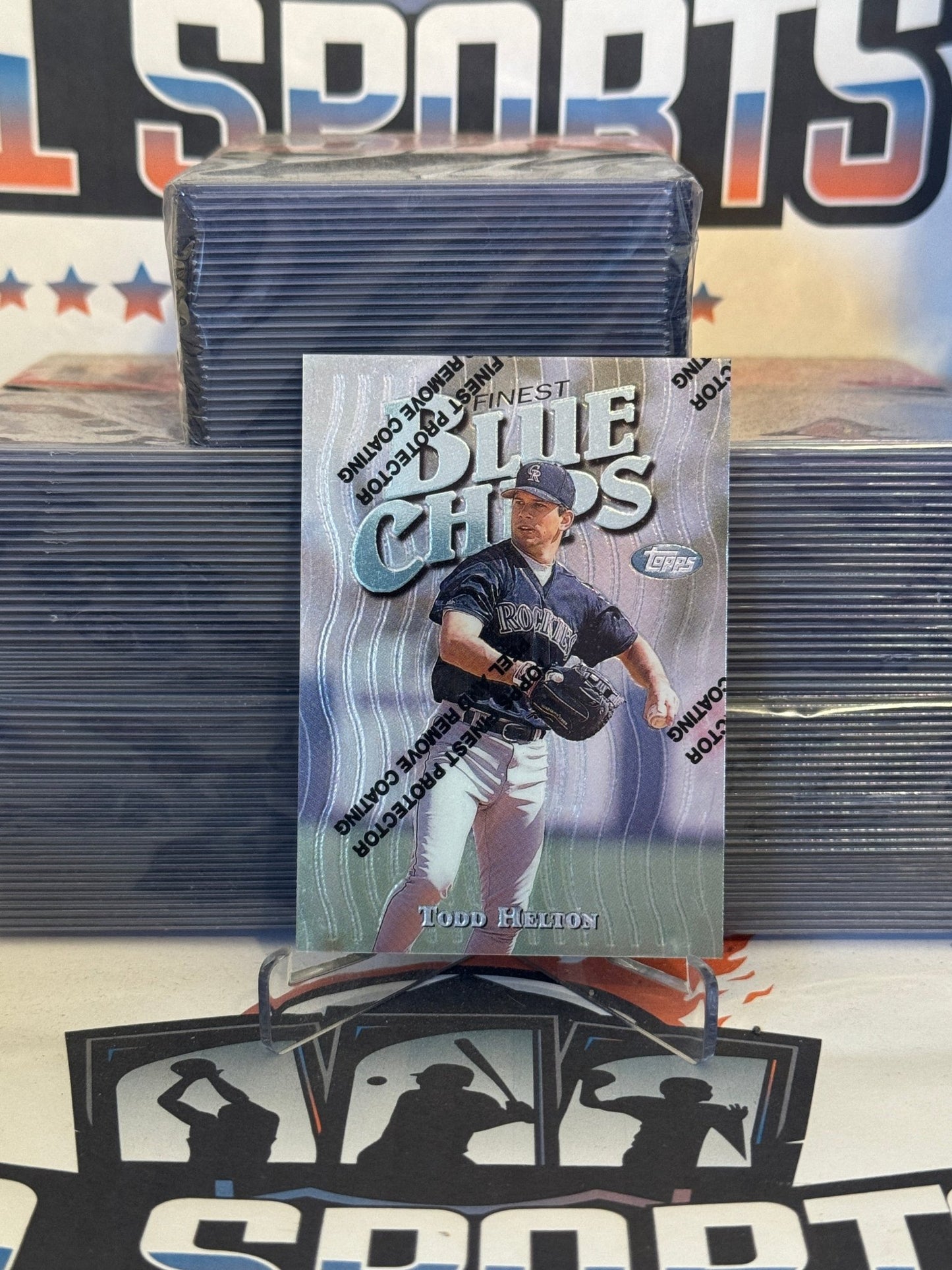 1997 Topps Finest (Blue Chips) Todd Helton Rookie #286