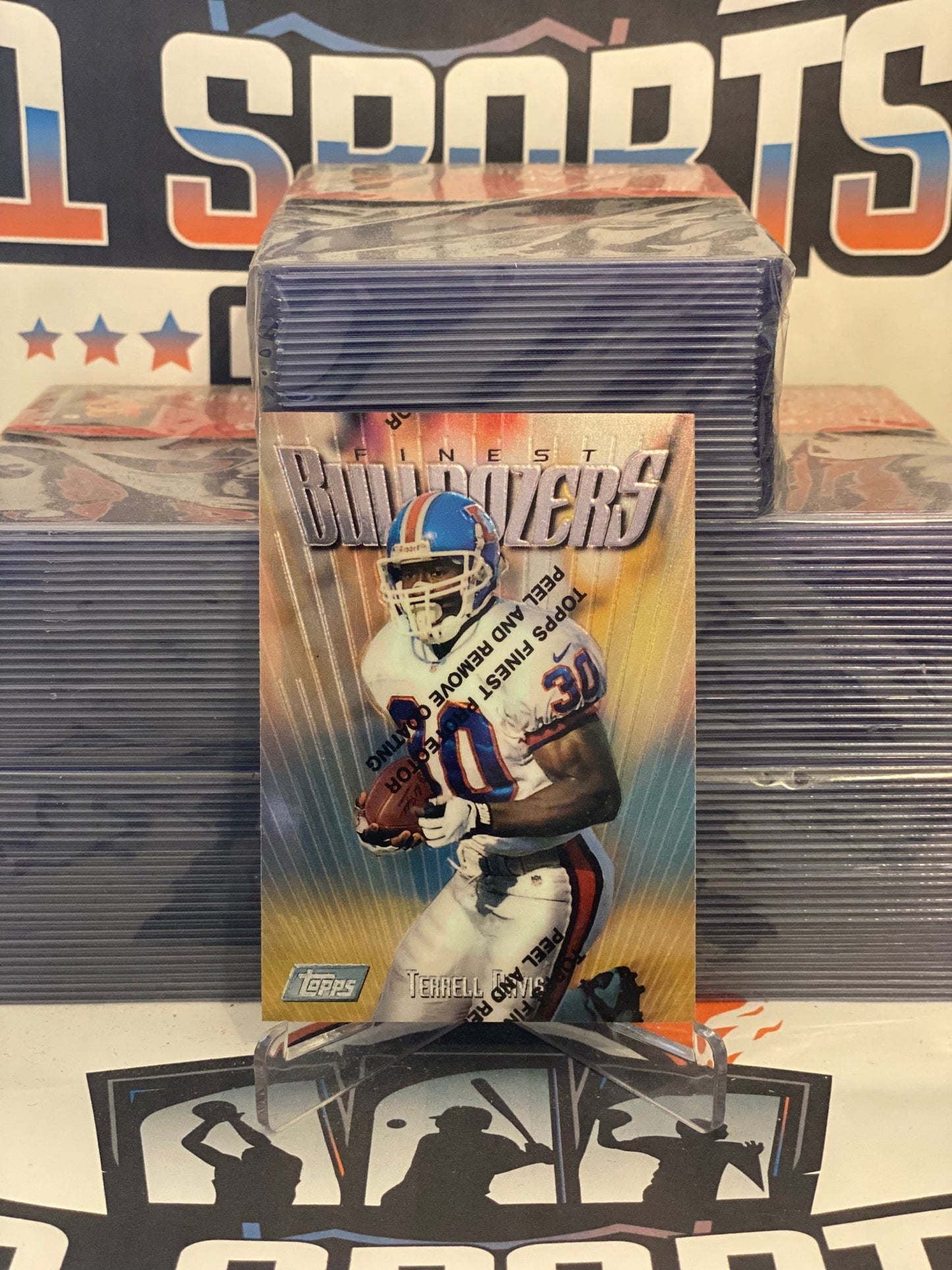 1997 Topps Finest (Bulldozers) Terrell Davis #145