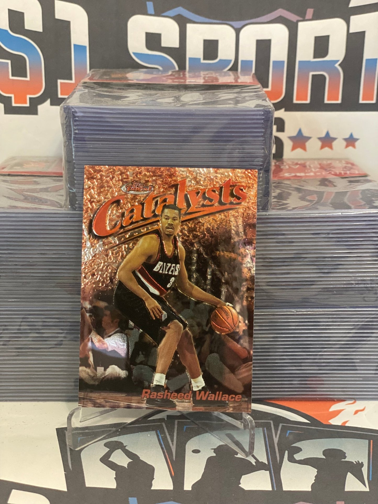 1997 Topps Finest (Catalysts) Rasheed Wallace #58