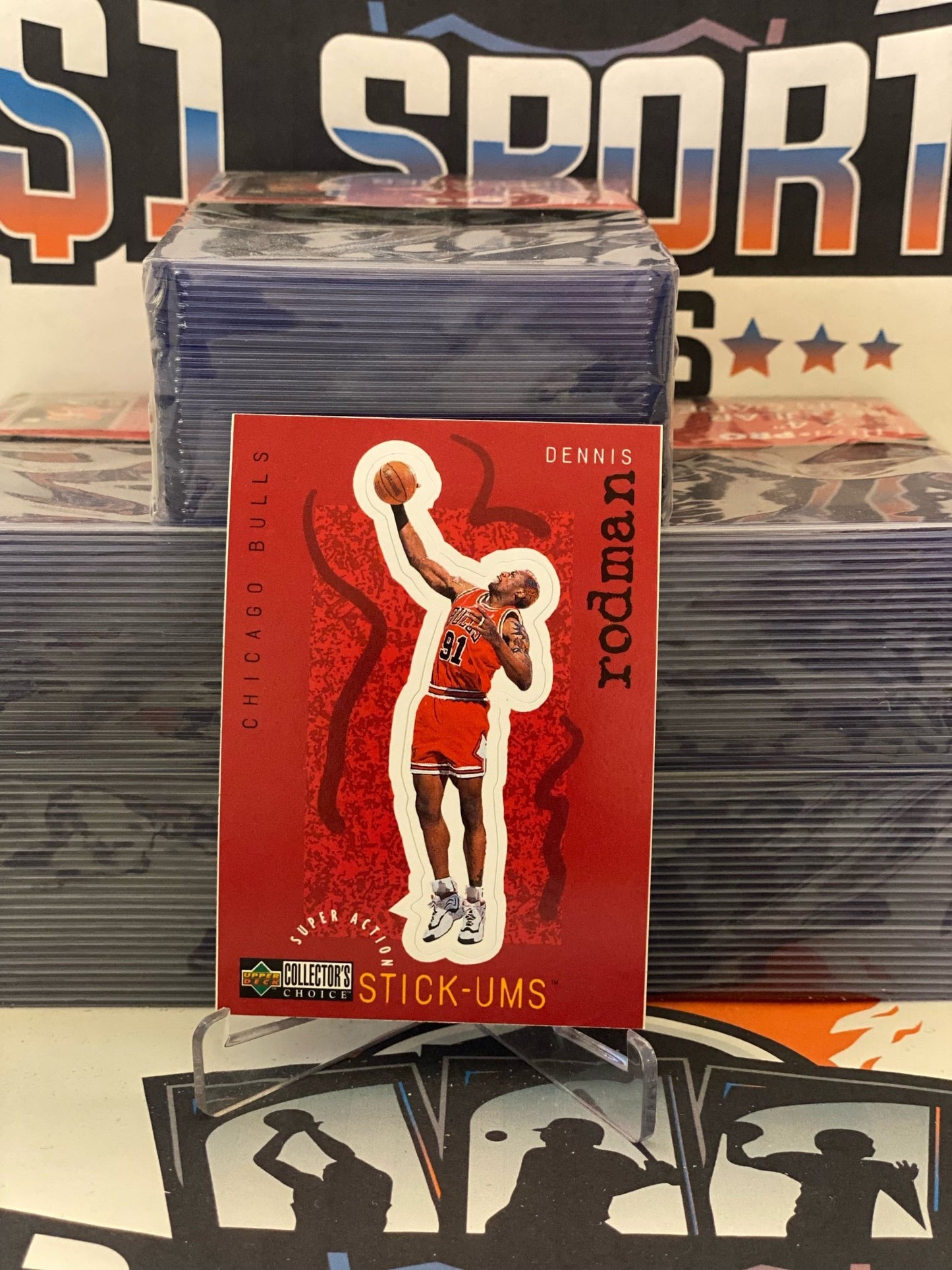 1997 Upper Deck Collector's Choice (Stick-Ums) Dennis Rodman #S4