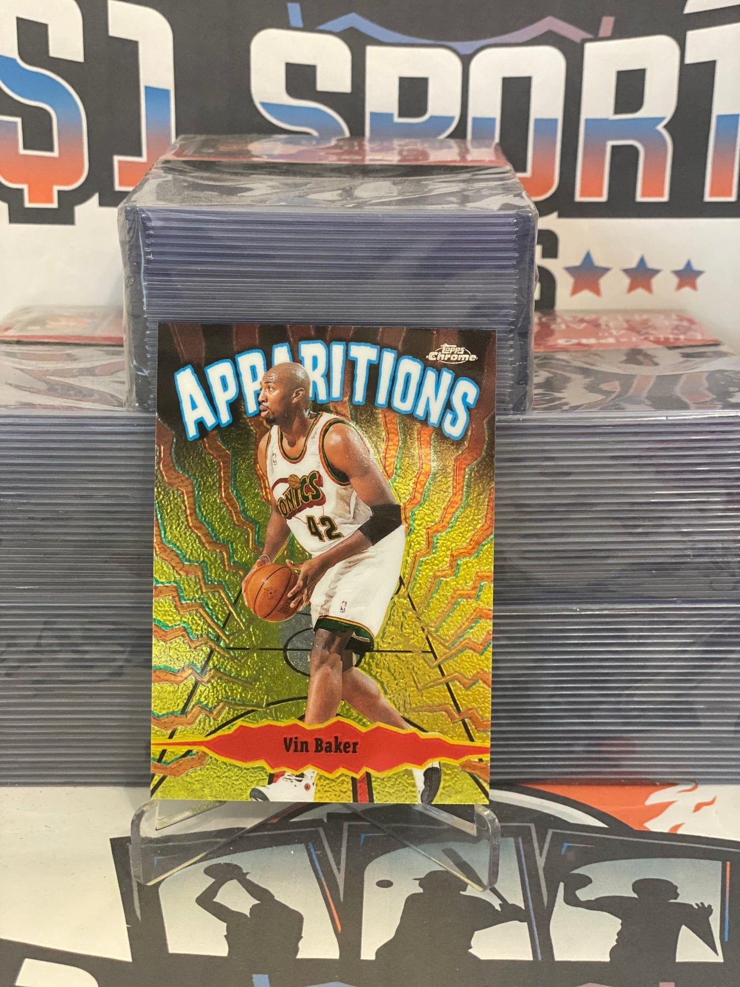 1998 Topps Chrome (Apparitions) Vin Baker #A13