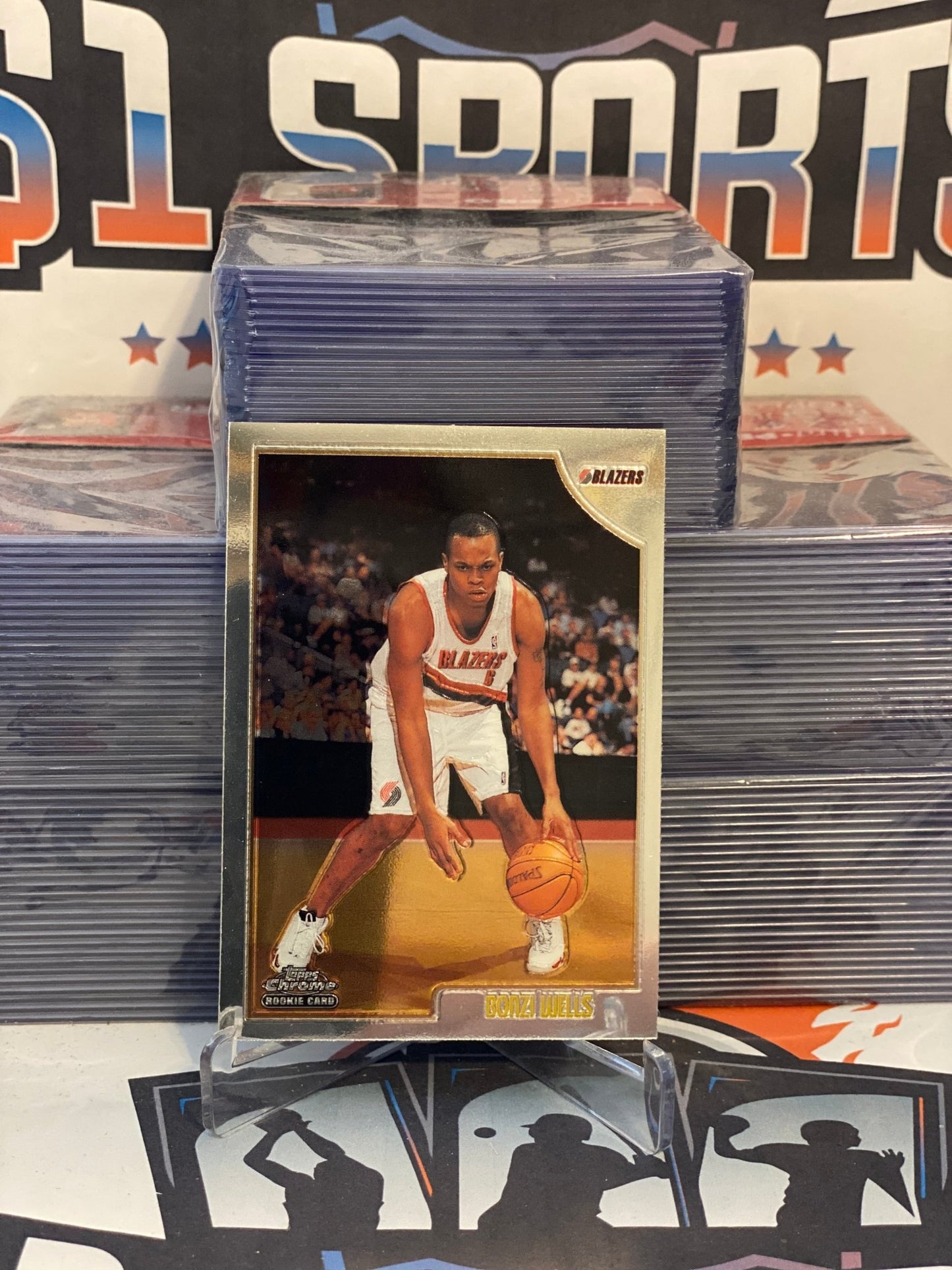 1998 Topps Chrome Bonzi Wells Rookie #205