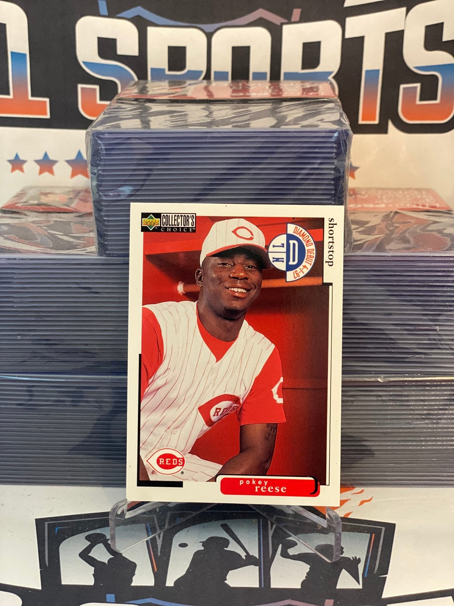 Pokey Reese Autographed Reds Card