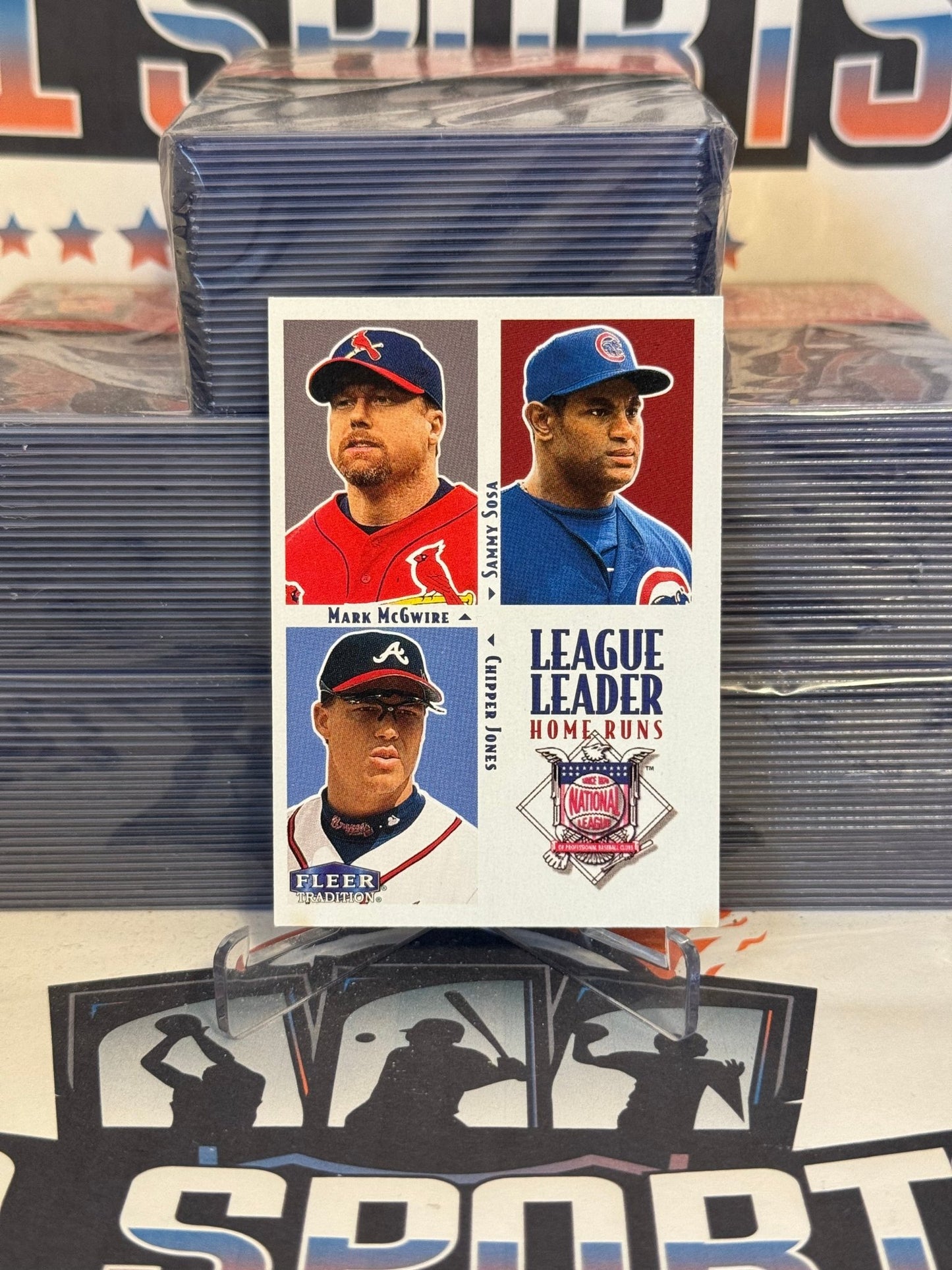 2000 Fleer Tradition (HR Leader) Mark McGwire, Sammy Sosa, Chipper Jones #2