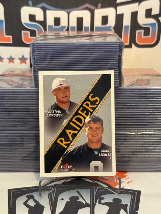 2000 Fleer Tradition (Rookies to Watch) Sebastian Janikowski & Shane Lechler #356