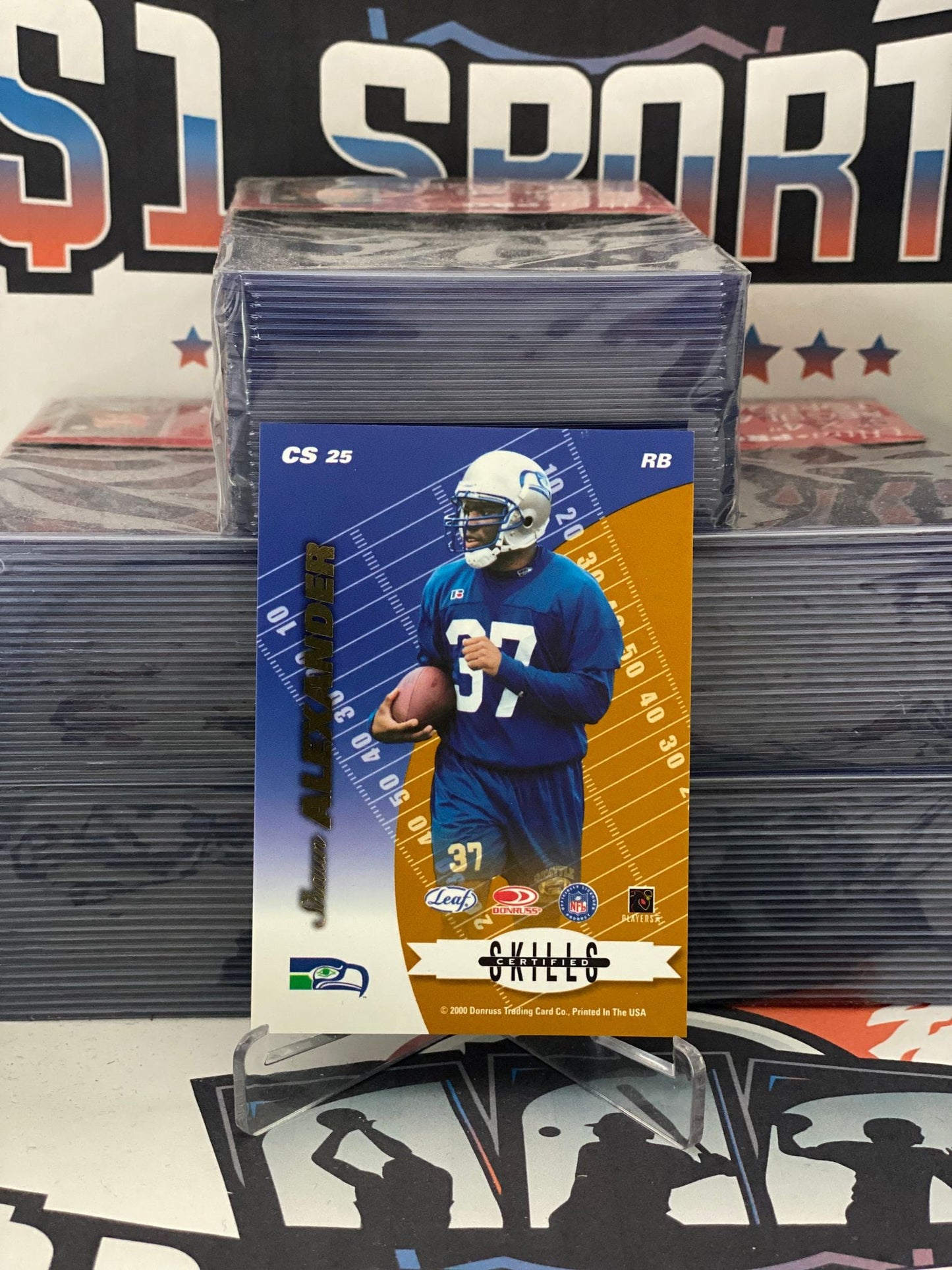 2000 Leaf Certified (Skills) Curtis Martin & Shaun Alexander #CS25