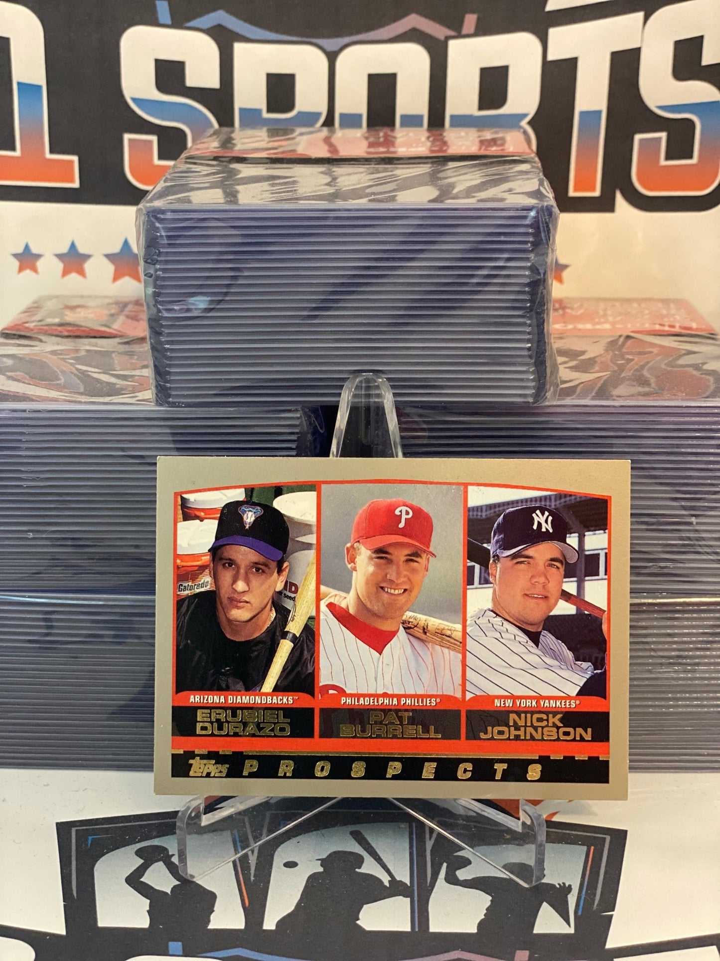 2000 Topps (Prospects) Pat Burrell, Erubiel Durazo, Nick Johnson Rookie #204