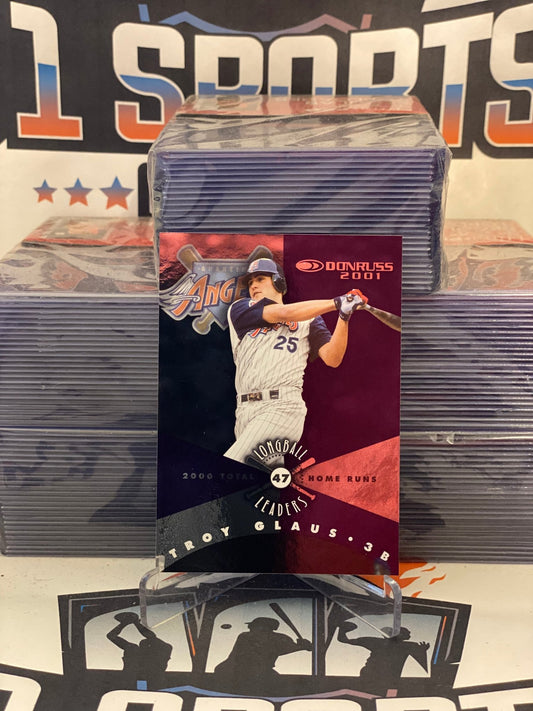 2001 Donruss (Longball Leaders 805/1000) Troy Glaus #LL-4