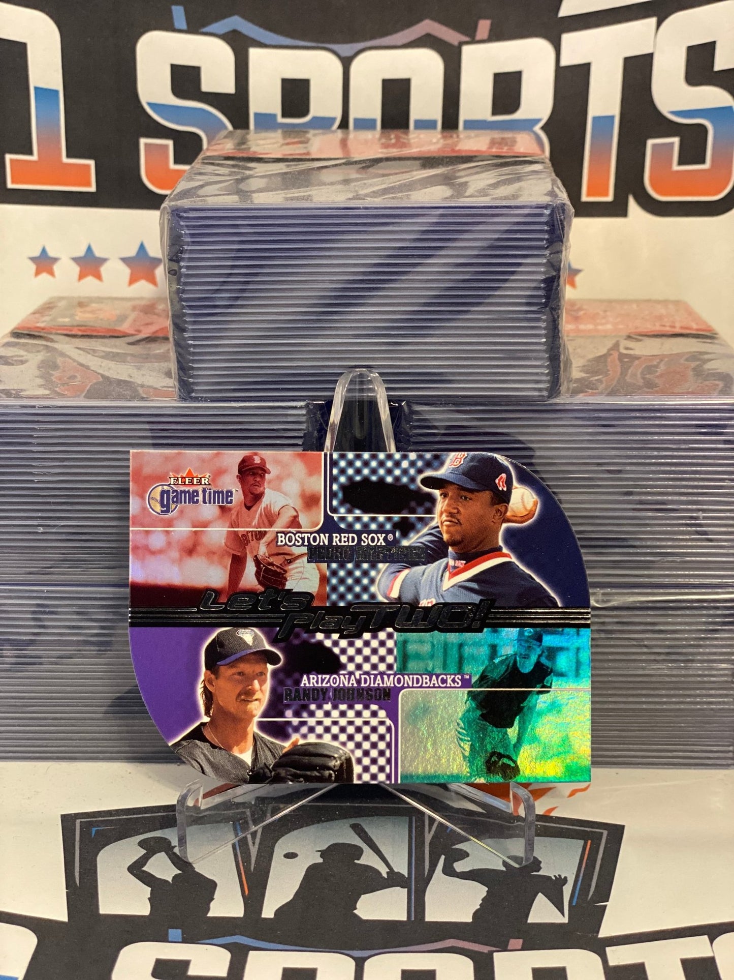 2001 Fleer Game Time (Let's Play Two) Randy Johnson & Pedro Martinez #3