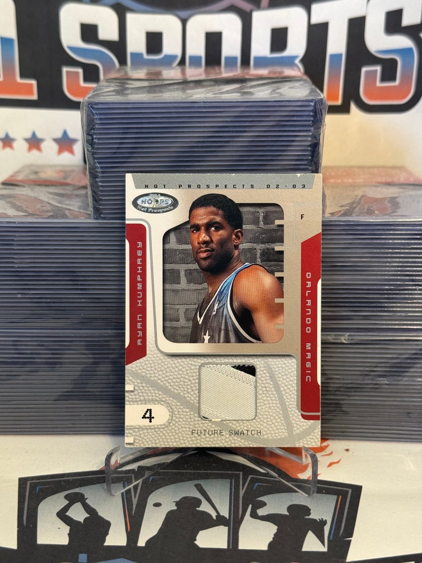 2002 NBA Hoops (Hot Prospects Future Swatch Relic 153/500) Ryan Humphrey #83