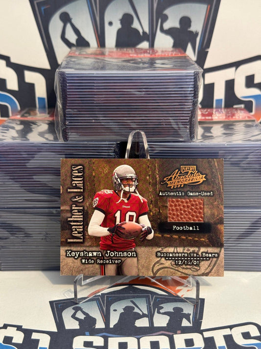 2002 Panini Playoff (Leather & Laces Relic 389/500) Keyshawn Johnson #LL-27