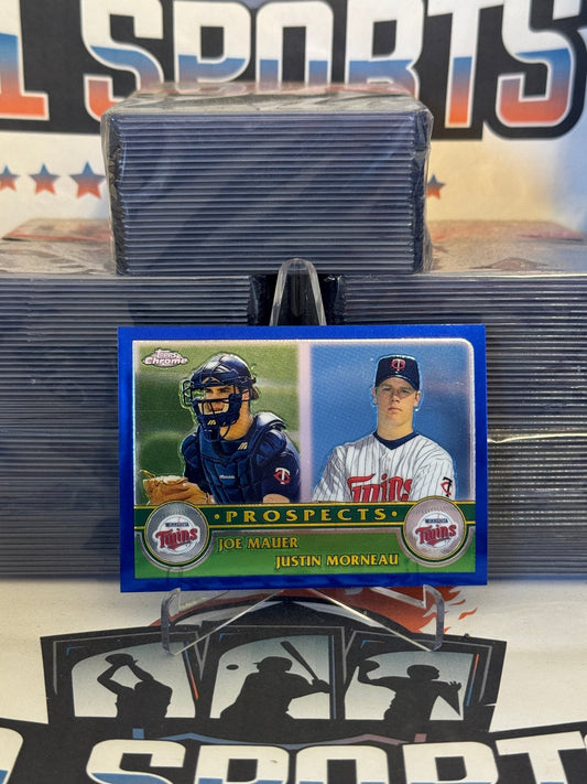 2003 Topps Chrome (Prospects) Joe Mauer & Justin Morneau Rookie #436