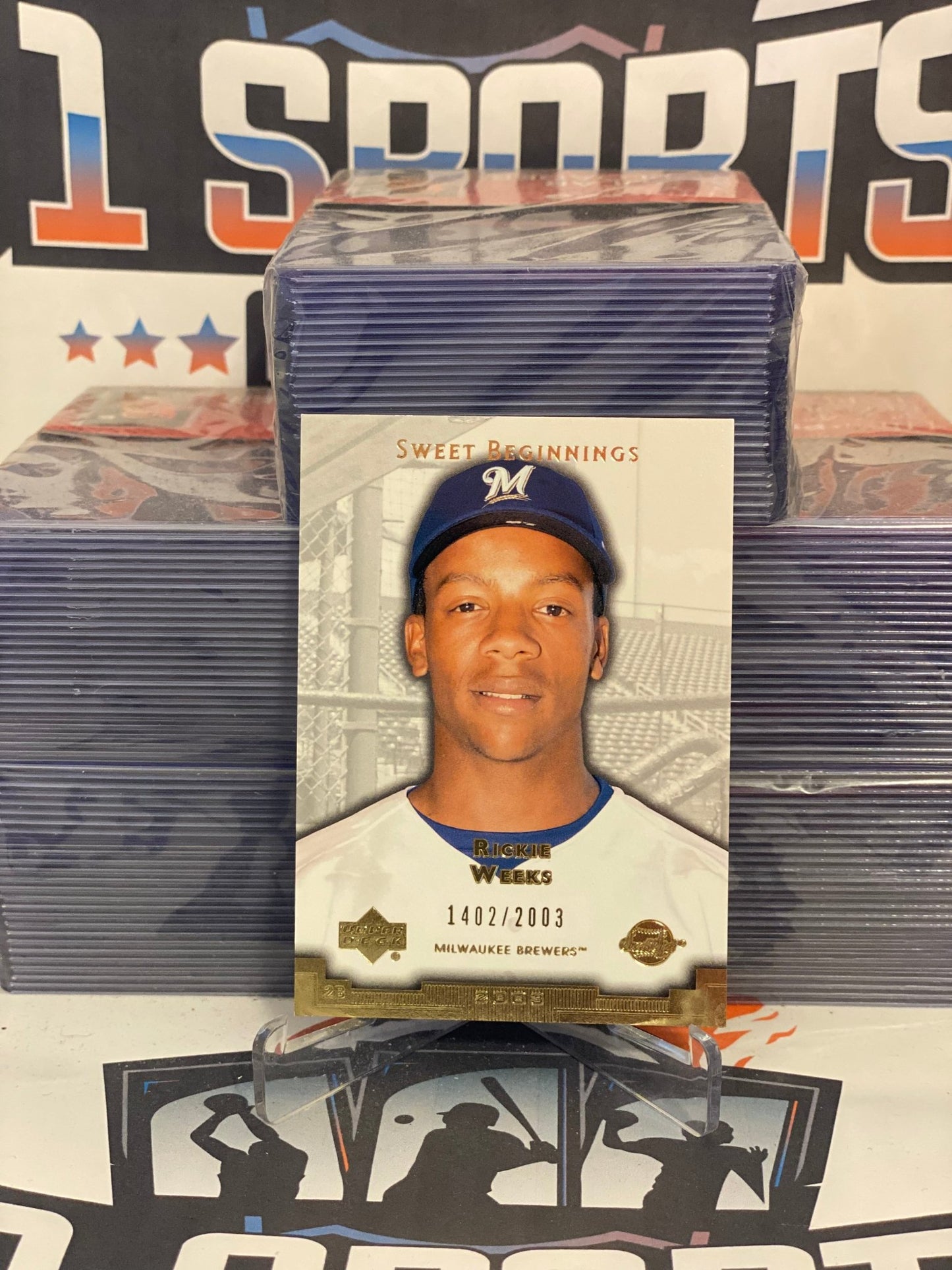 2003 Upper Deck Sweet Spot (Sweet Beginnings 1402/2003) Richie Weeks Rookie #190