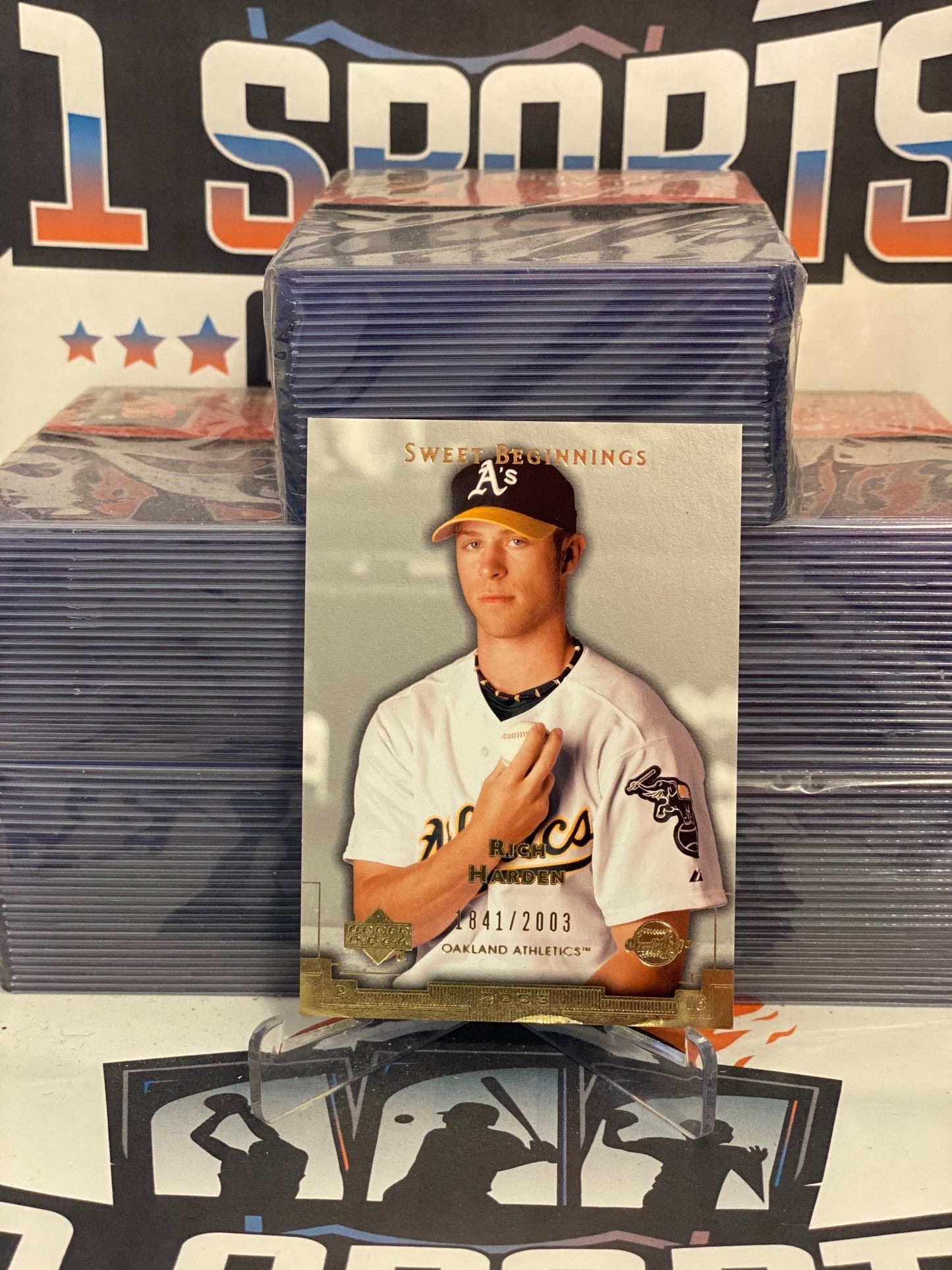 2003 Upper Deck Sweet Spot (Sweet Beginnings 1841/2003) Rich Harden Rookie #175