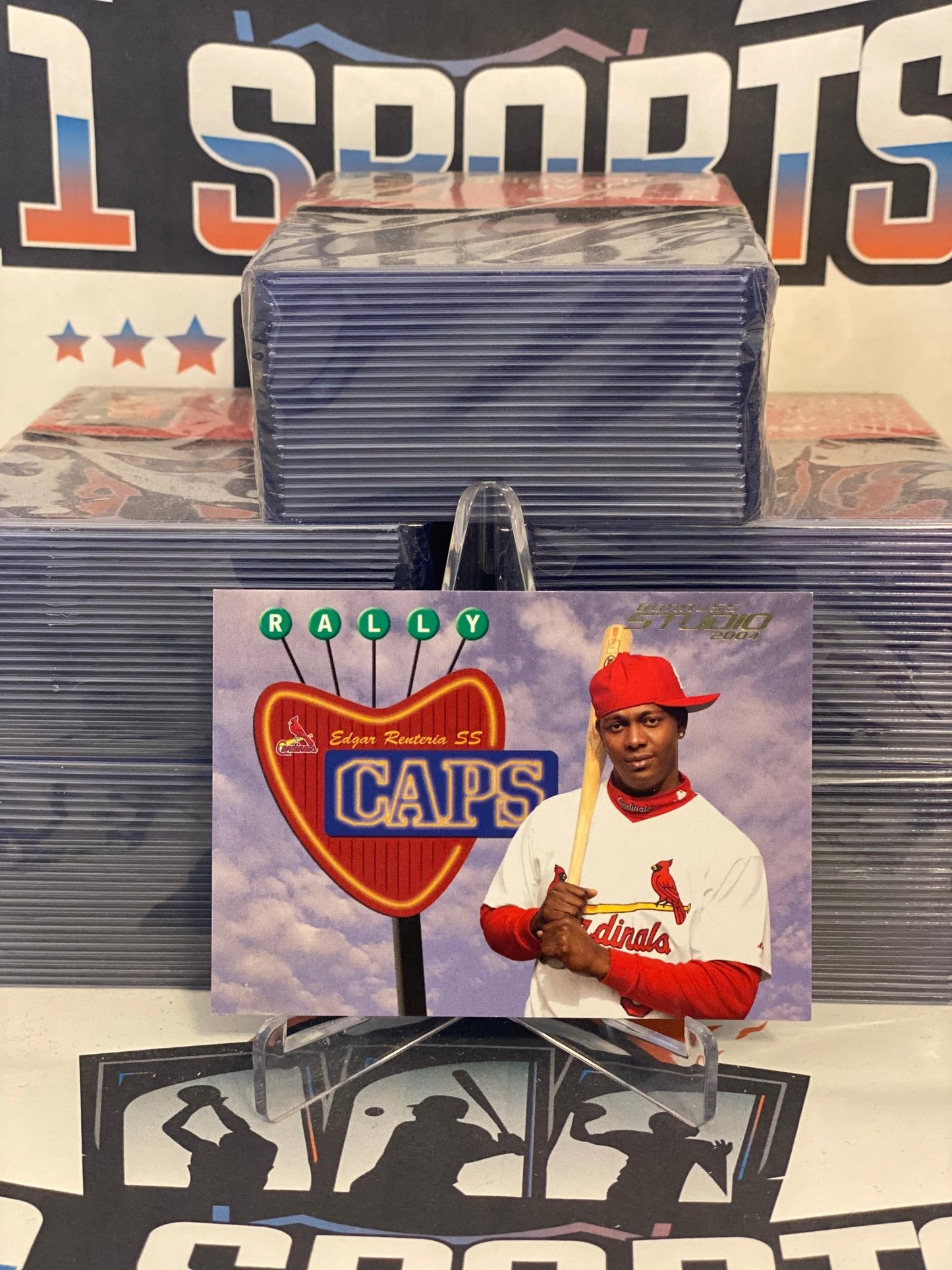 2004 Donruss Studio (Rally Caps 31/499) Edgar Renteria #RC-40