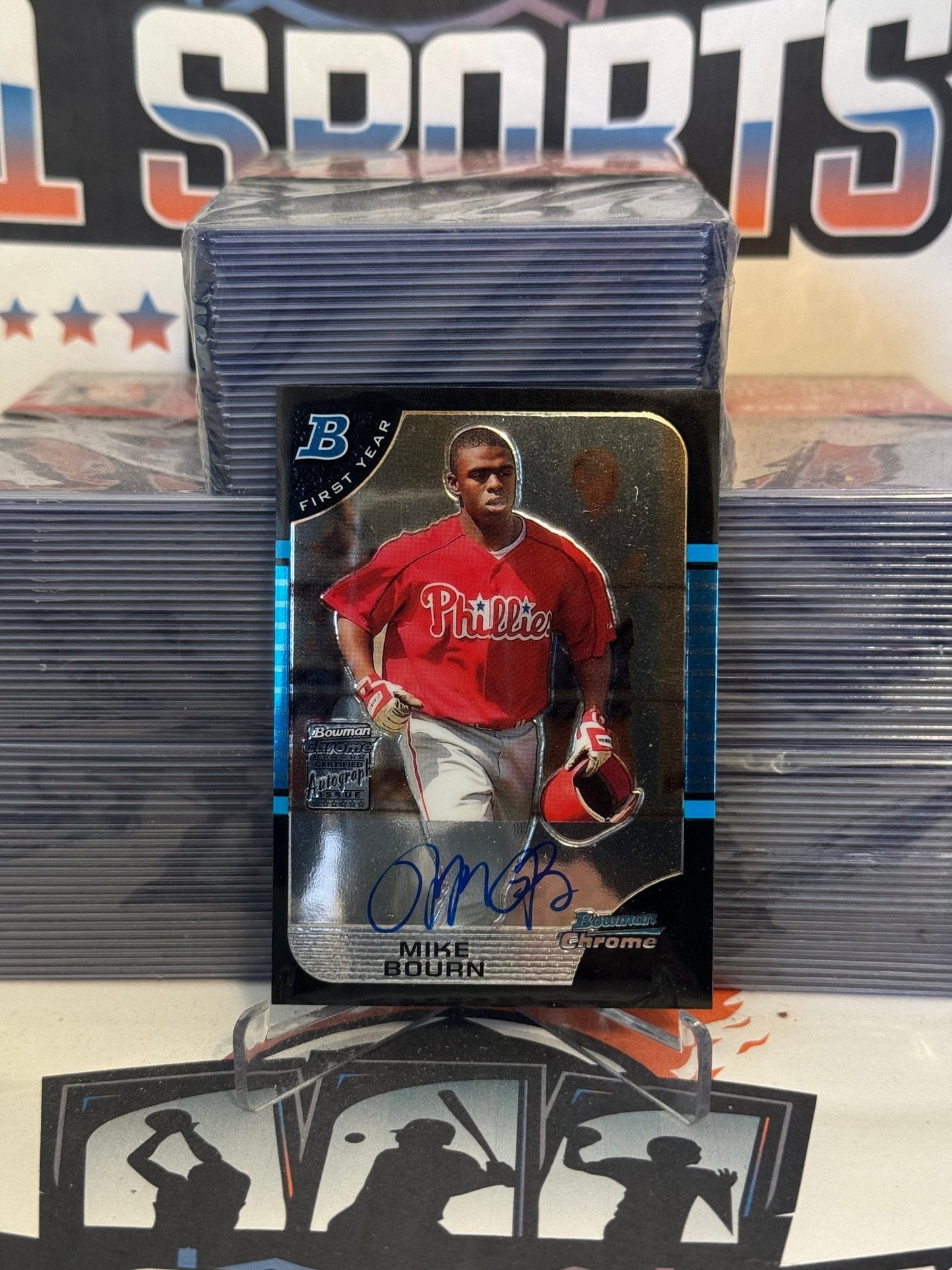 2005 Bowman Chrome (1st Bowman, Auto) Mike Bourn #342