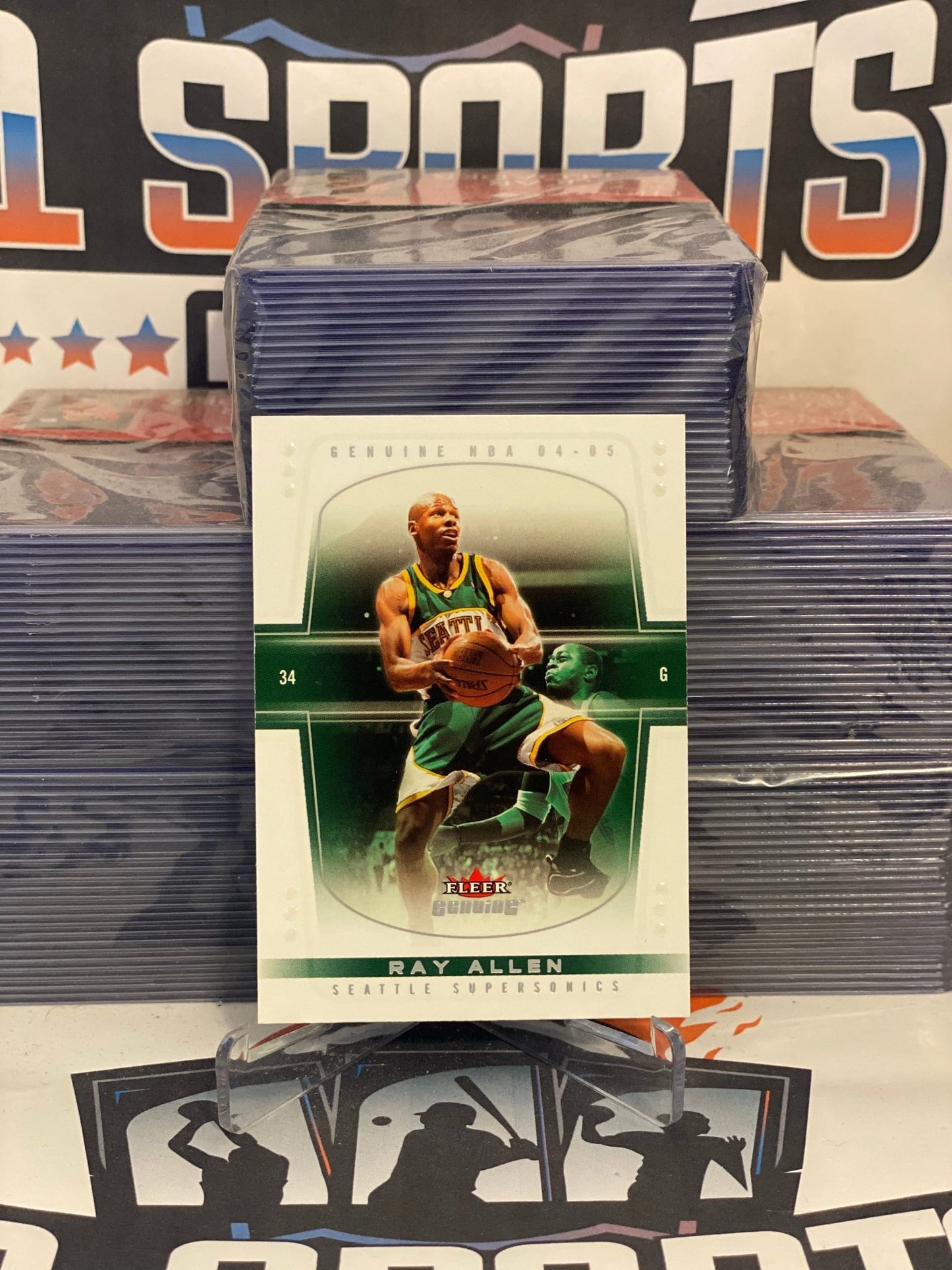 2005 Fleer Bending Ray Allen #34