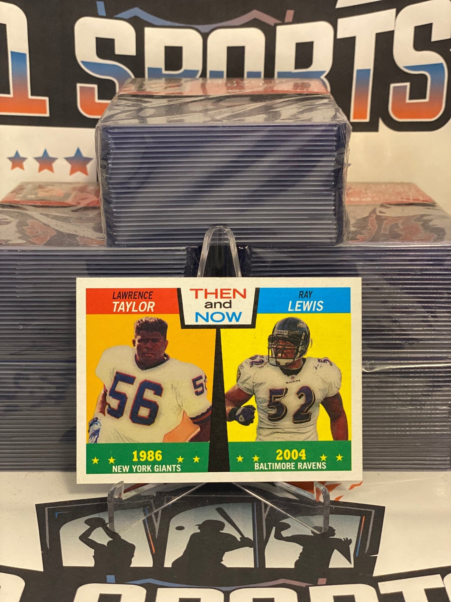 2005 Topps Heritage (Then & Now) Lawrence Taylor & Ray Lewis #TN8