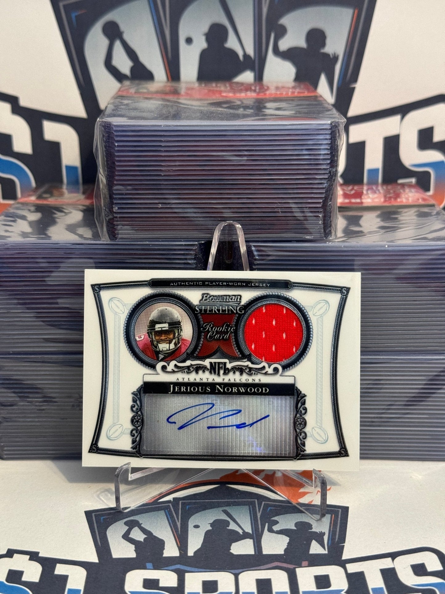 2006 Bowman Sterling (Rookie Patch Auto Relic RPA) Jerious Norwood #BS-JN