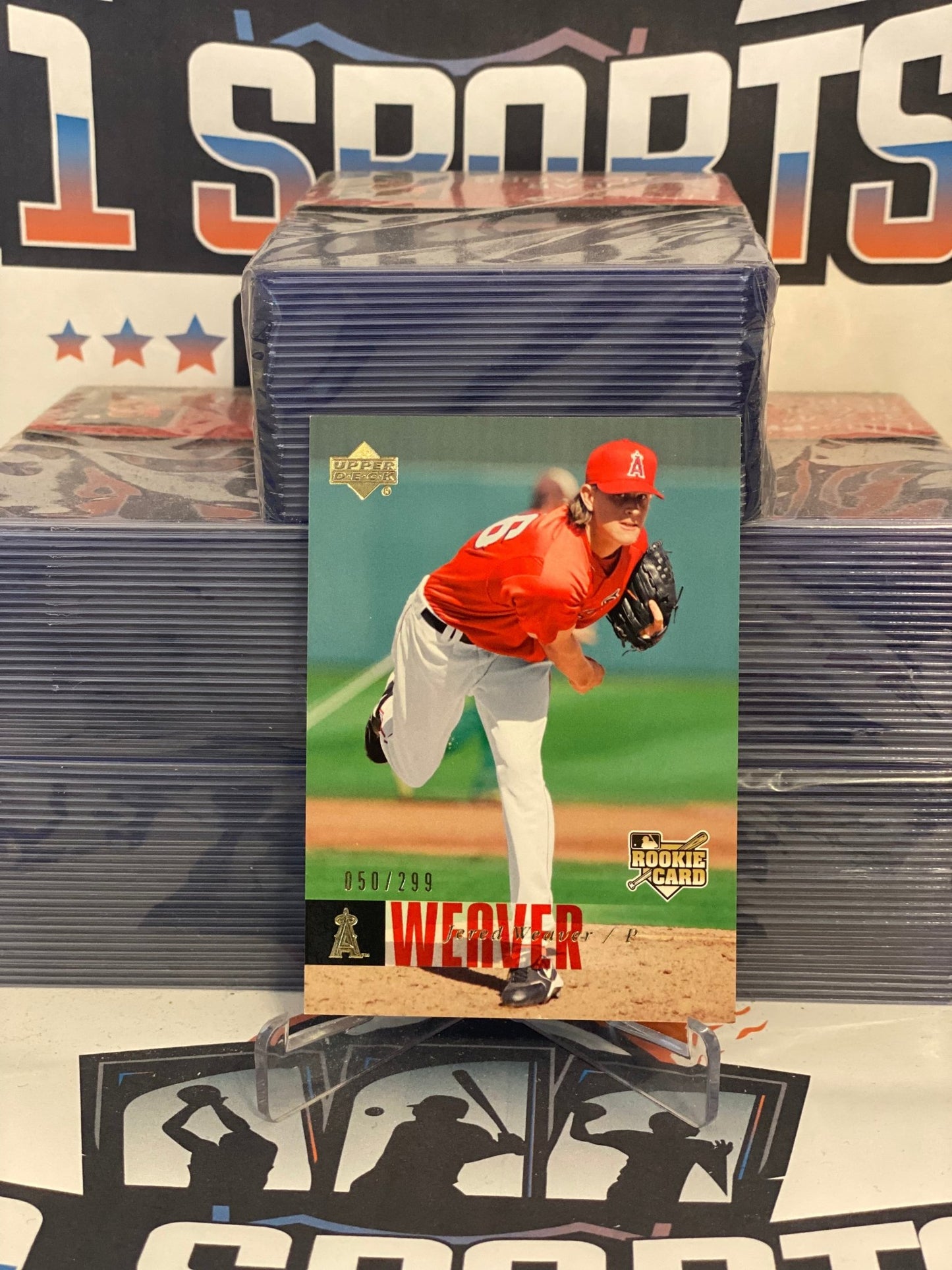 2006 Upper Deck (Gold 50/299) Jered Weaver Rookie #1000