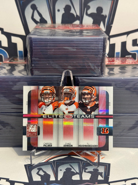 2008 Donruss Elite (Pink, Elite Teams 130/400) Chad Johnson, Carson Palmer, TJ Houshmandzadeh #NNO