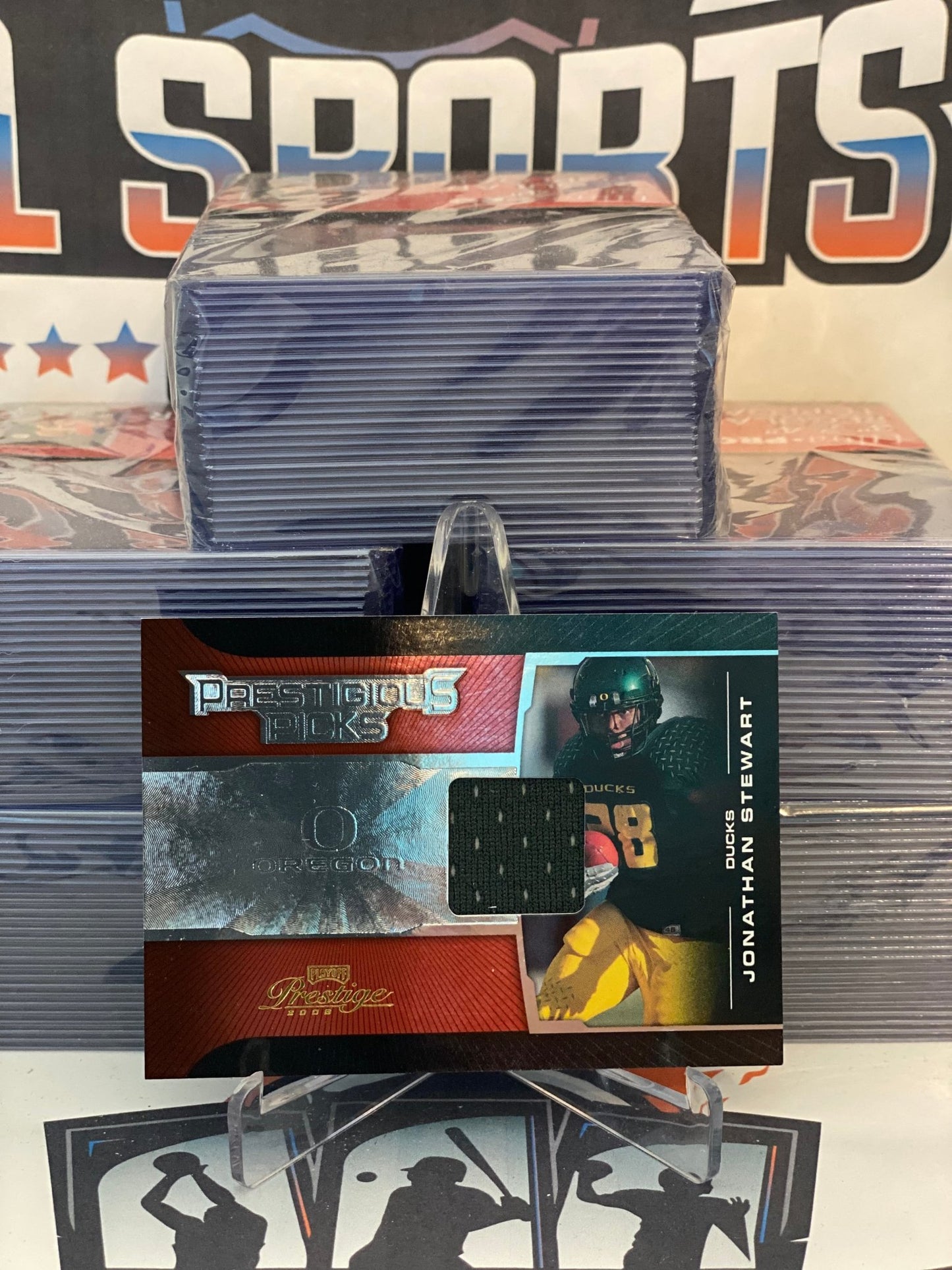 2008 Donruss Playoff Prestige (Rookie Relic 169/250) Jonathan Stewart #PPI-34