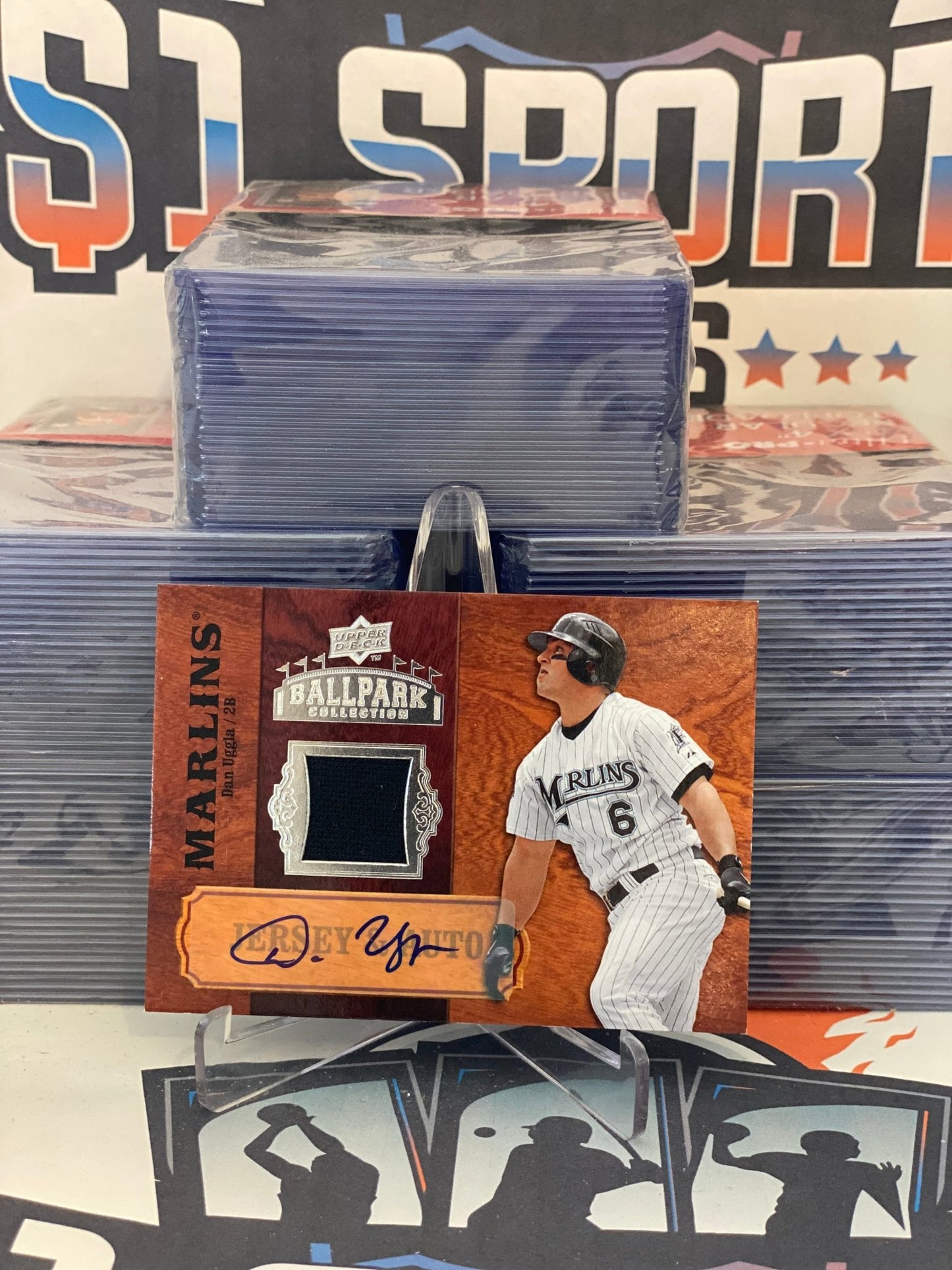 2008 Upper Deck (Ballpark Collection Auto Relic) Dan Uggla #SA-30