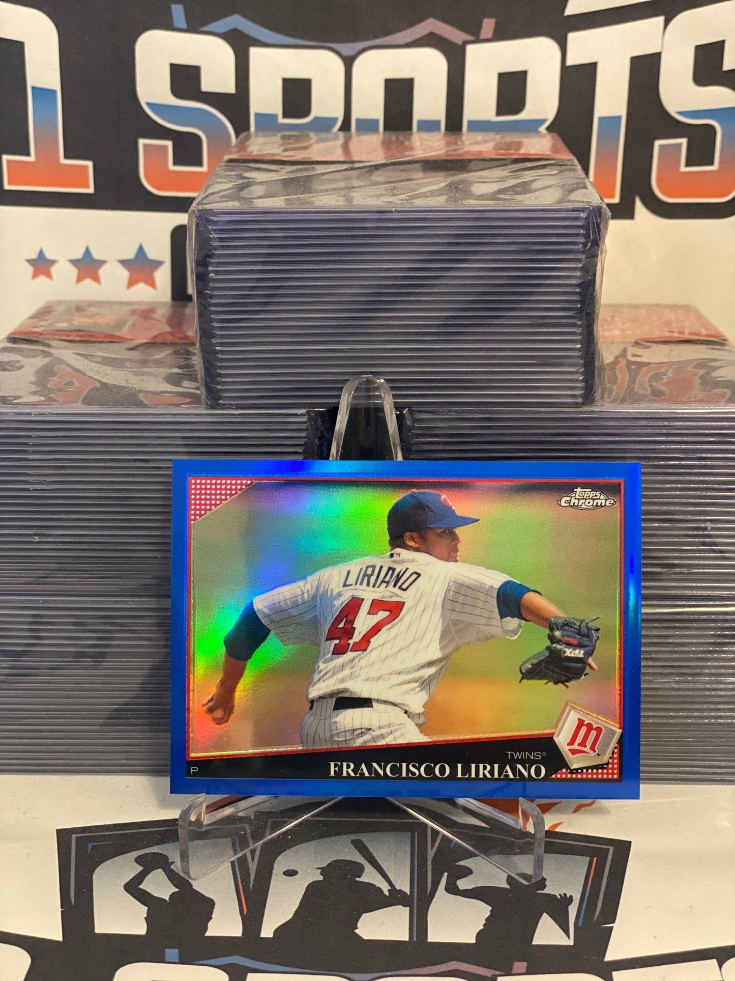 2009 Topps Chrome (Blue Refractor 68/199) Francisco Liriano #27