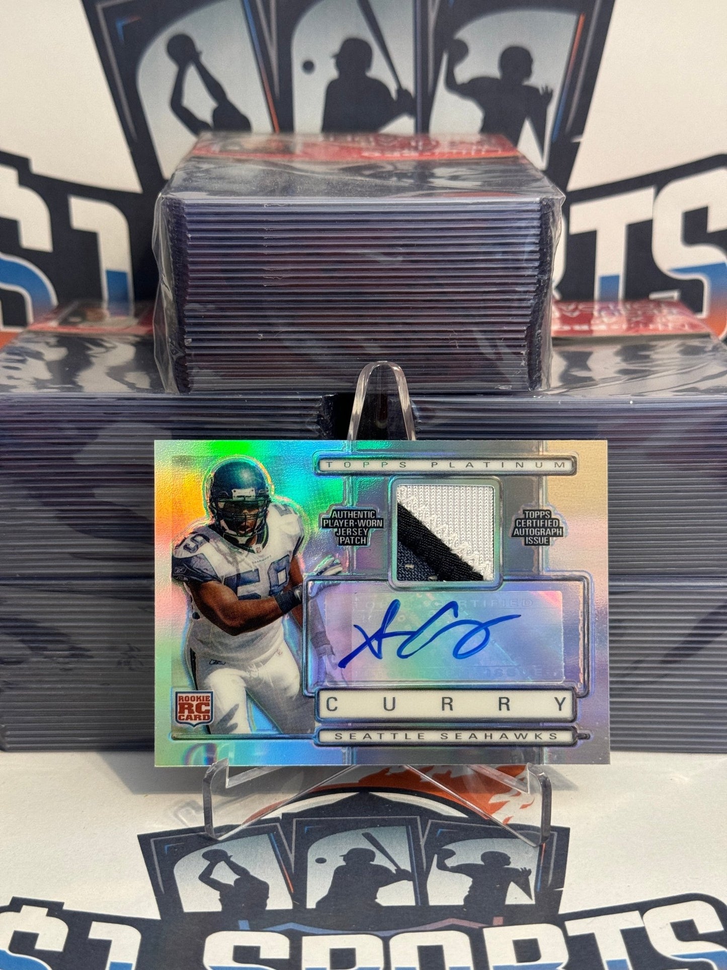 2009 Topps Platinum (Rookie Patch Auto Relic RPA 319/450) Aaron Curry #ARP-AC