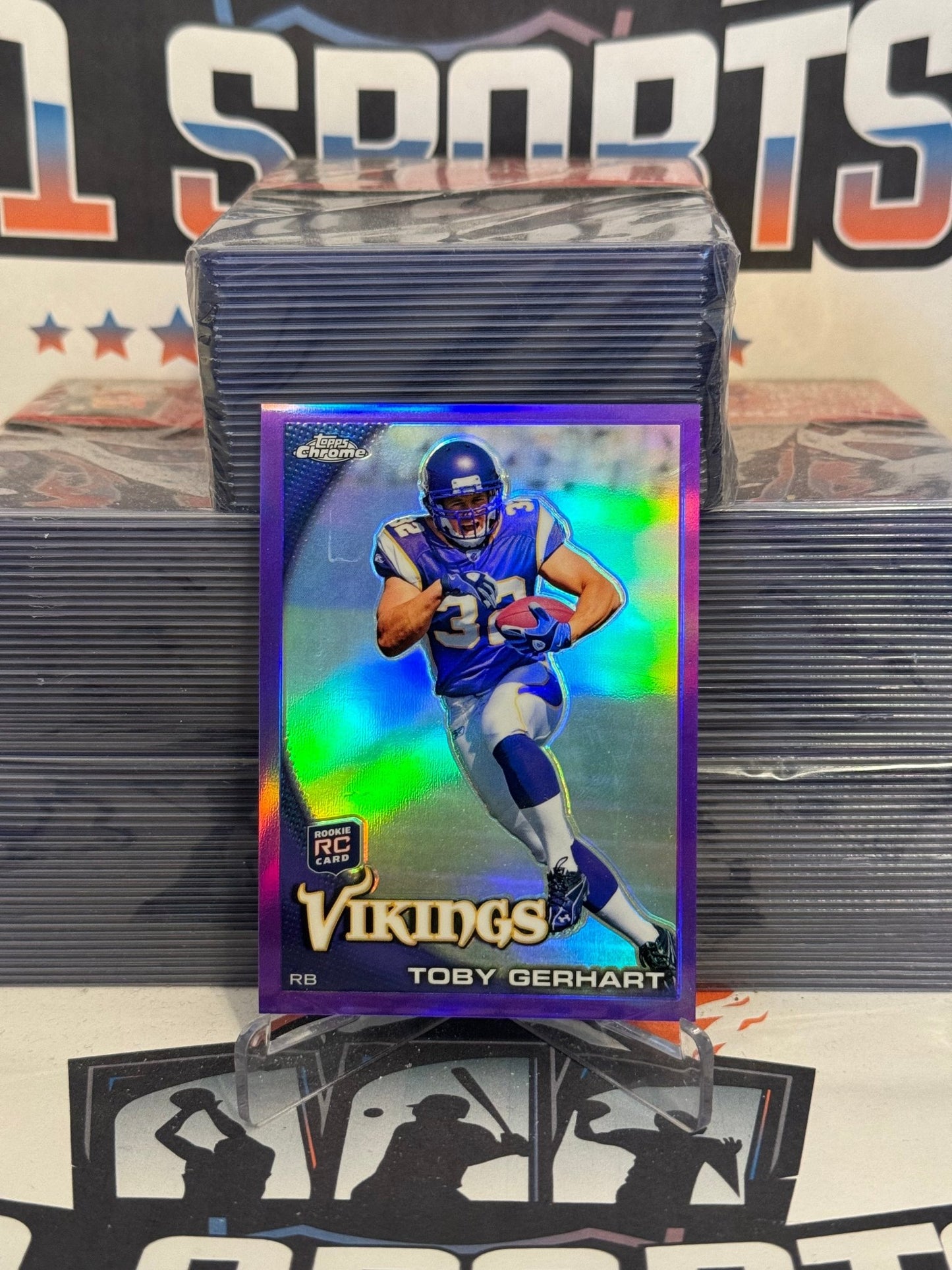 2010 Topps Chrome (Purple Refractor 99/555) Toby Gerhart Rookie #C216