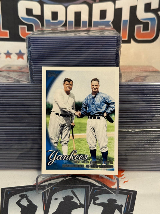 2010 Topps (Prestigious Pinstripe Power) Babe Ruth & Lou Gehrig #637