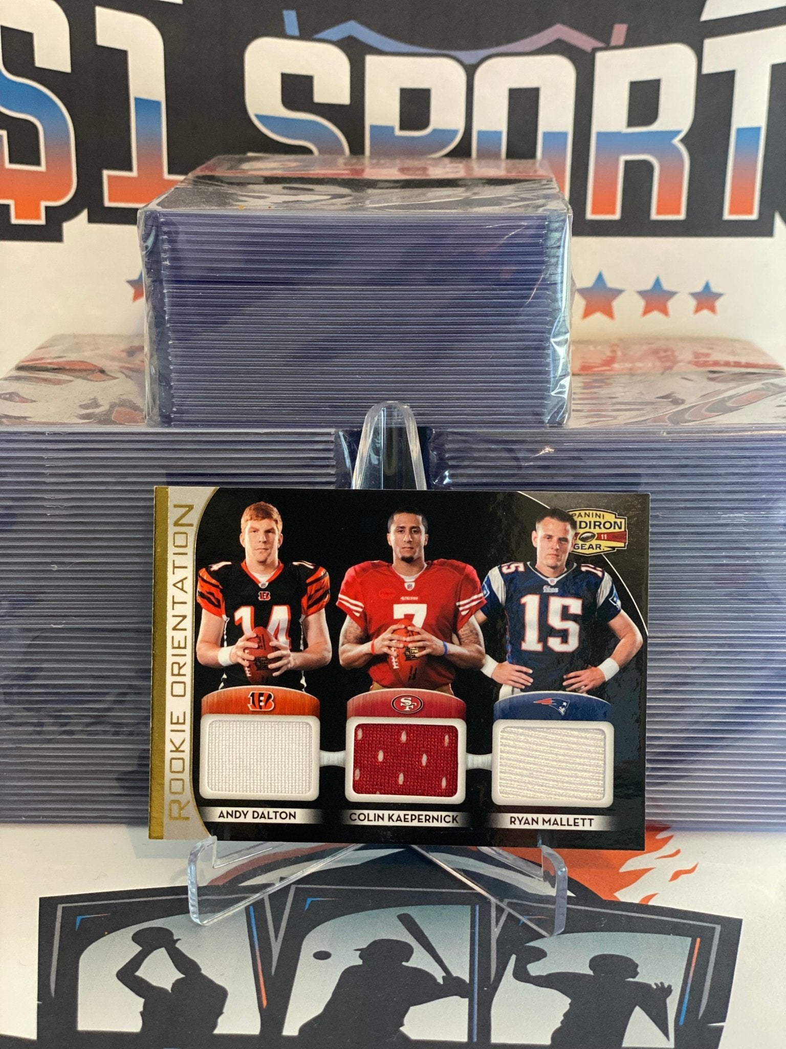 2011 Gridiron Gear Colin Kaepernick/Andy Dalton/Mallet Rookie Jersey  #'d 154/250