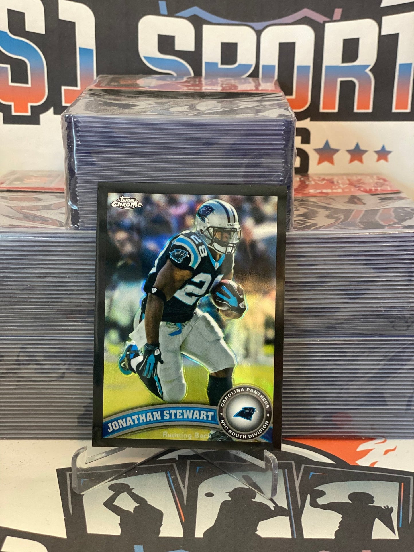 2011 Topps Chrome (Black Refractor 024/299) Jonathan Stewart #183