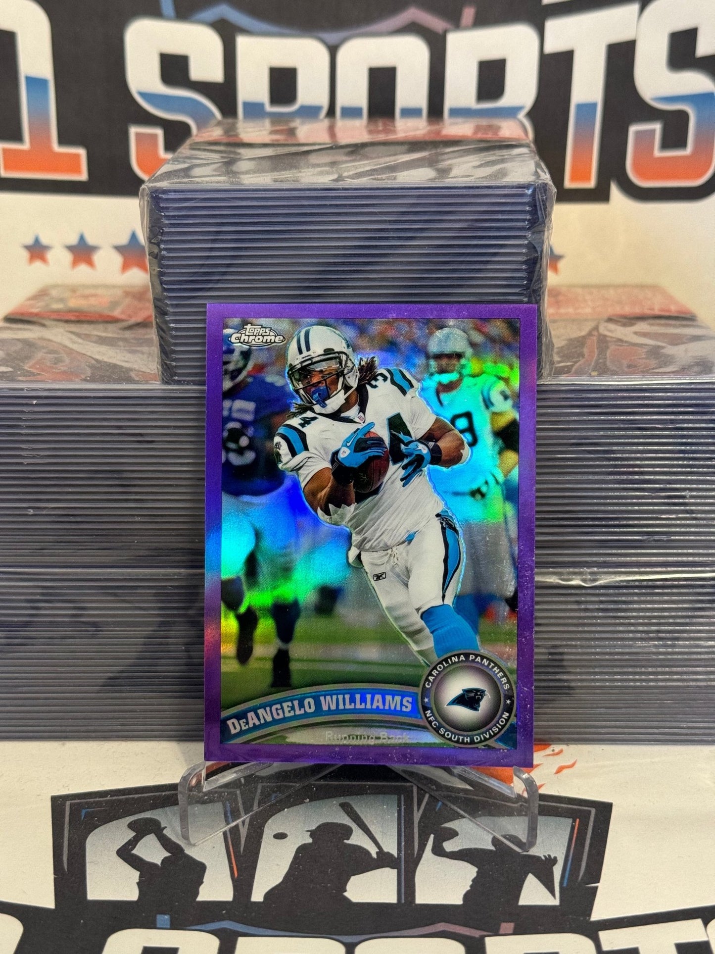 2011 Topps Chrome (Purple Refractor 90/499) DeAngelo Williams #161