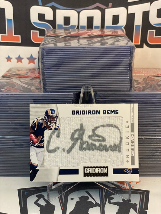 2012 Panini Gridiron (Rookie Gridiron Gems Auto Relic 79/299) Chris Givens #315