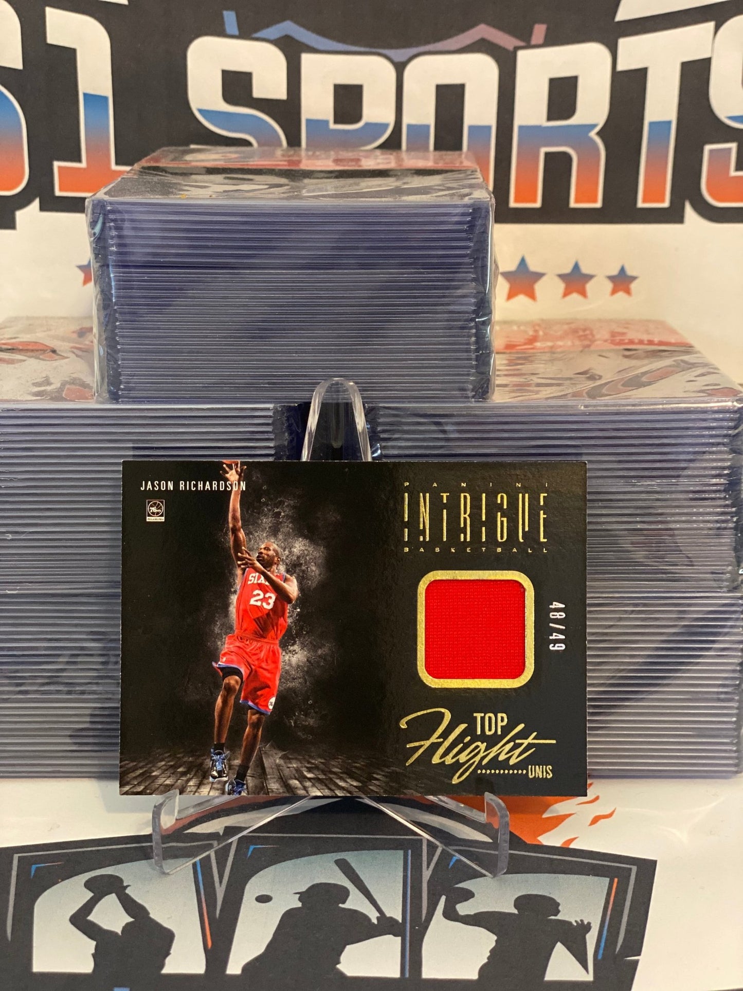 2013 Panini Intrigue (Top Flight Unis Relic 48/49) Jason Richardson #72