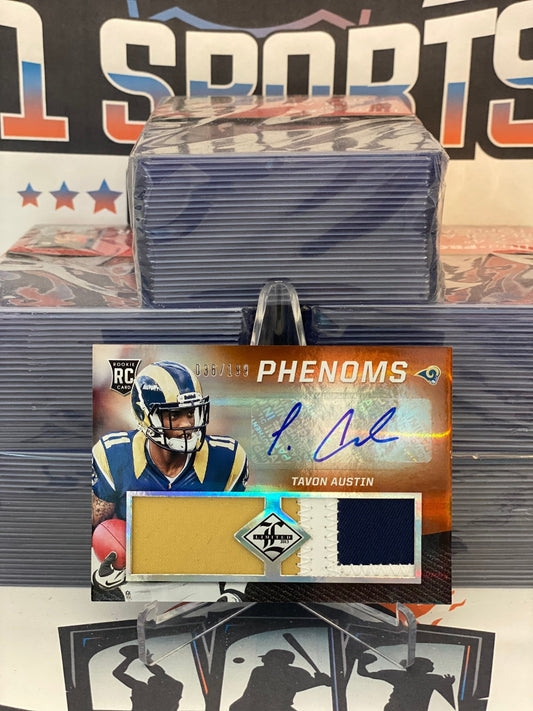 2013 Panini Limited (Phenoms Rookie Patch Auto Relic 036/199) Tavon Austin #235