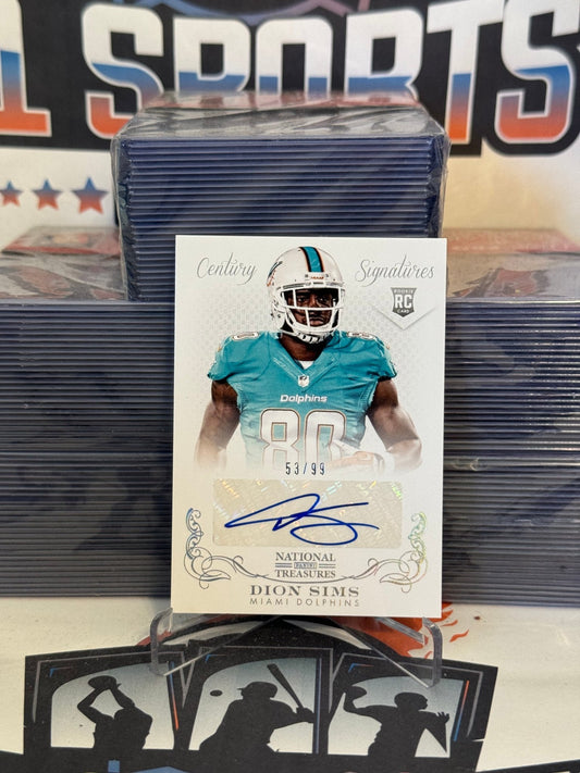 2013 Panini National Treasures (Century Signatures Auto 53/99) Dion Sims #273
