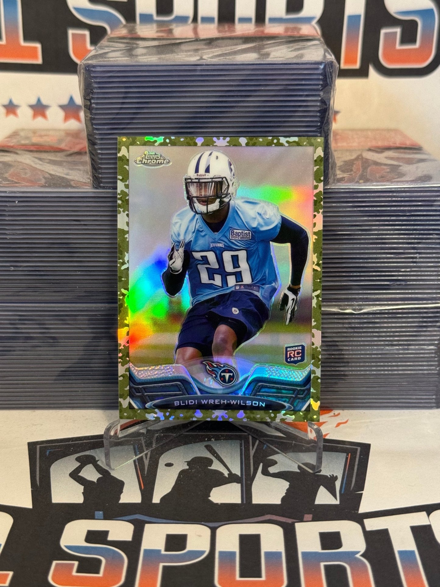 2013 Topps Chrome (Camo Refractor 84/499) Blidi Wreh-Wilson Rookie #87