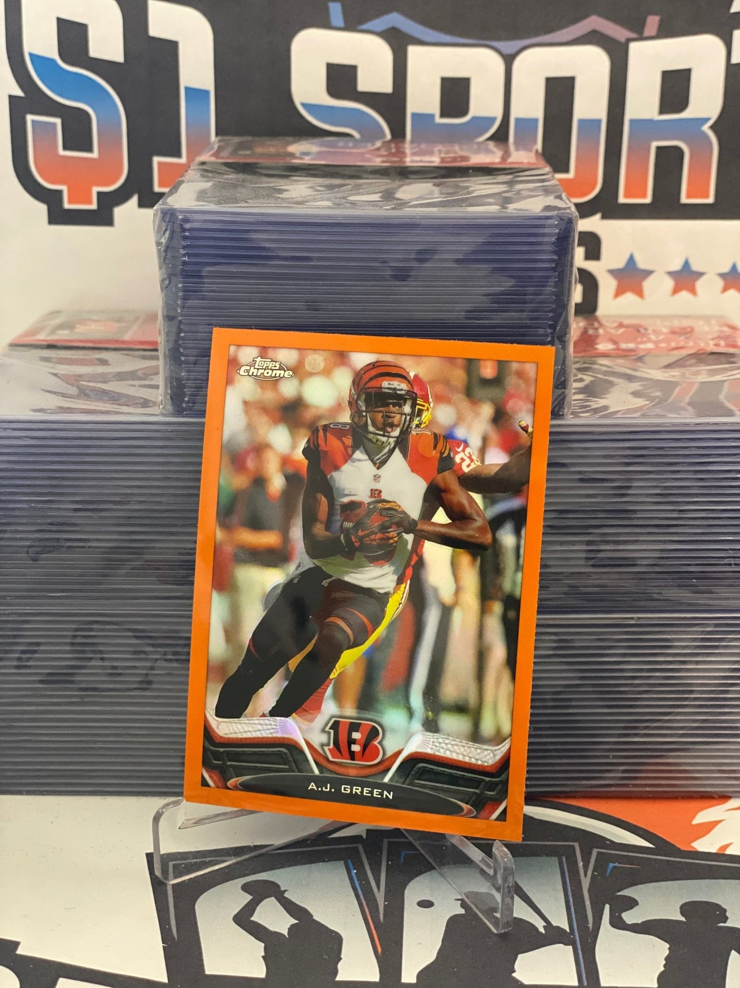 2013 Topps Chrome (Orange Refractor) A.J. Green #213