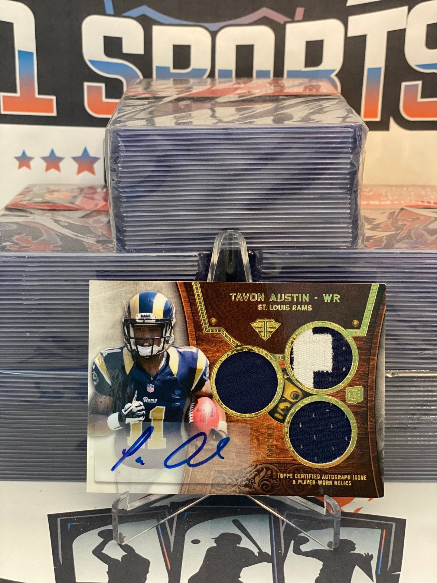 2013 Topps Triple Threads (Rookie Patch Auto Relic 30/99) Tavon Austin #102