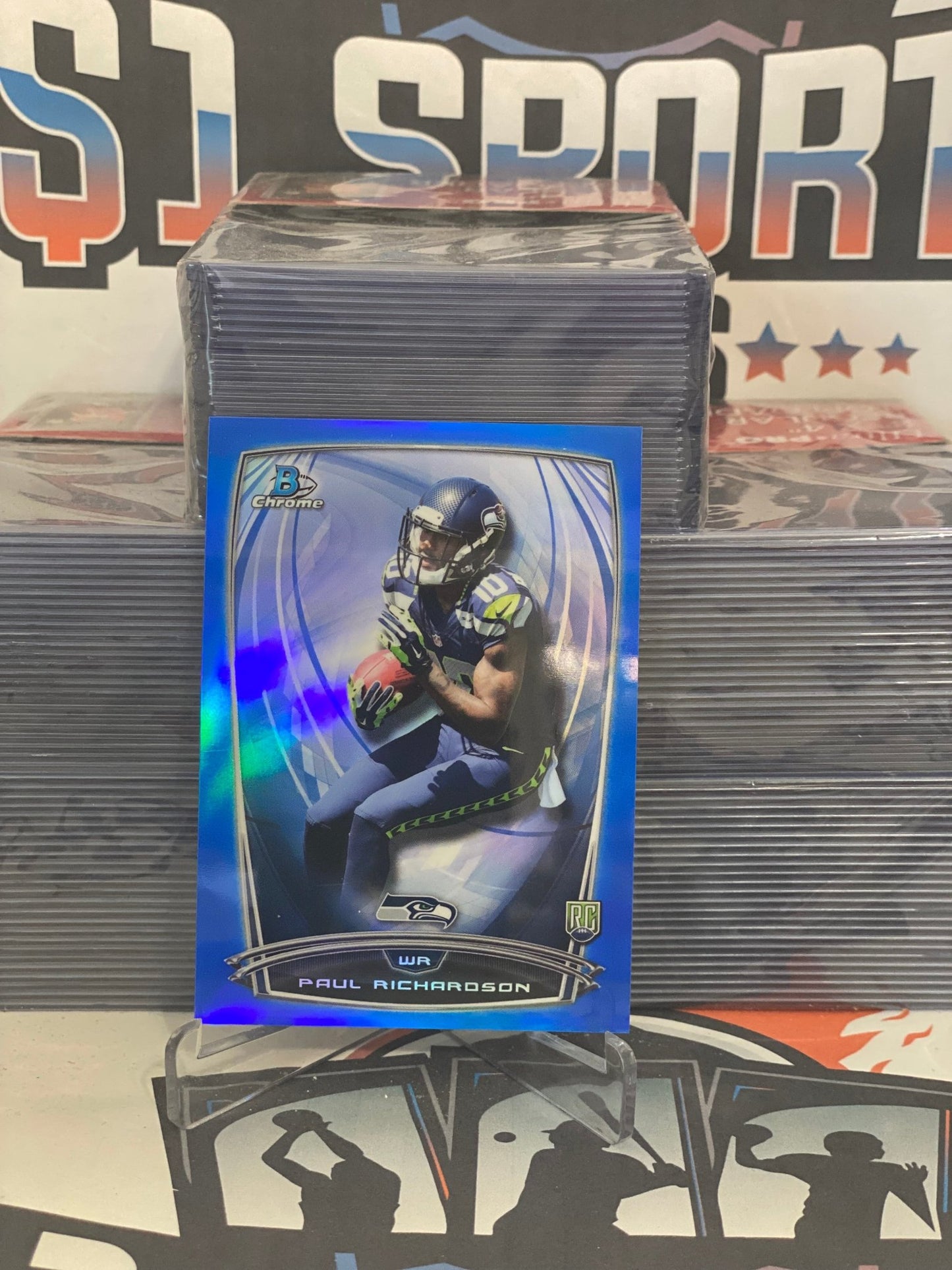 2014 Bowman Chrome (Blue 034/199) Paul Richardson Rookie #163