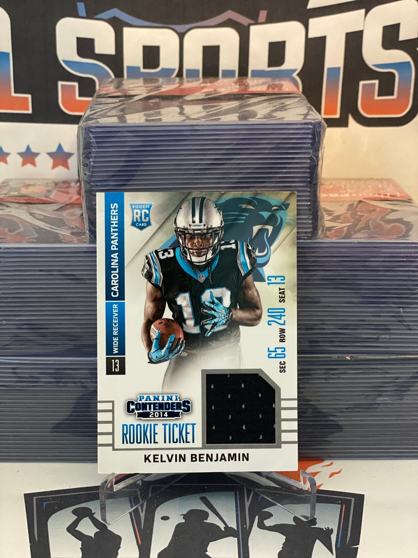2014 Panini Contenders (Rookie Ticket Relic) Kelvin Benjamin #RTS-35