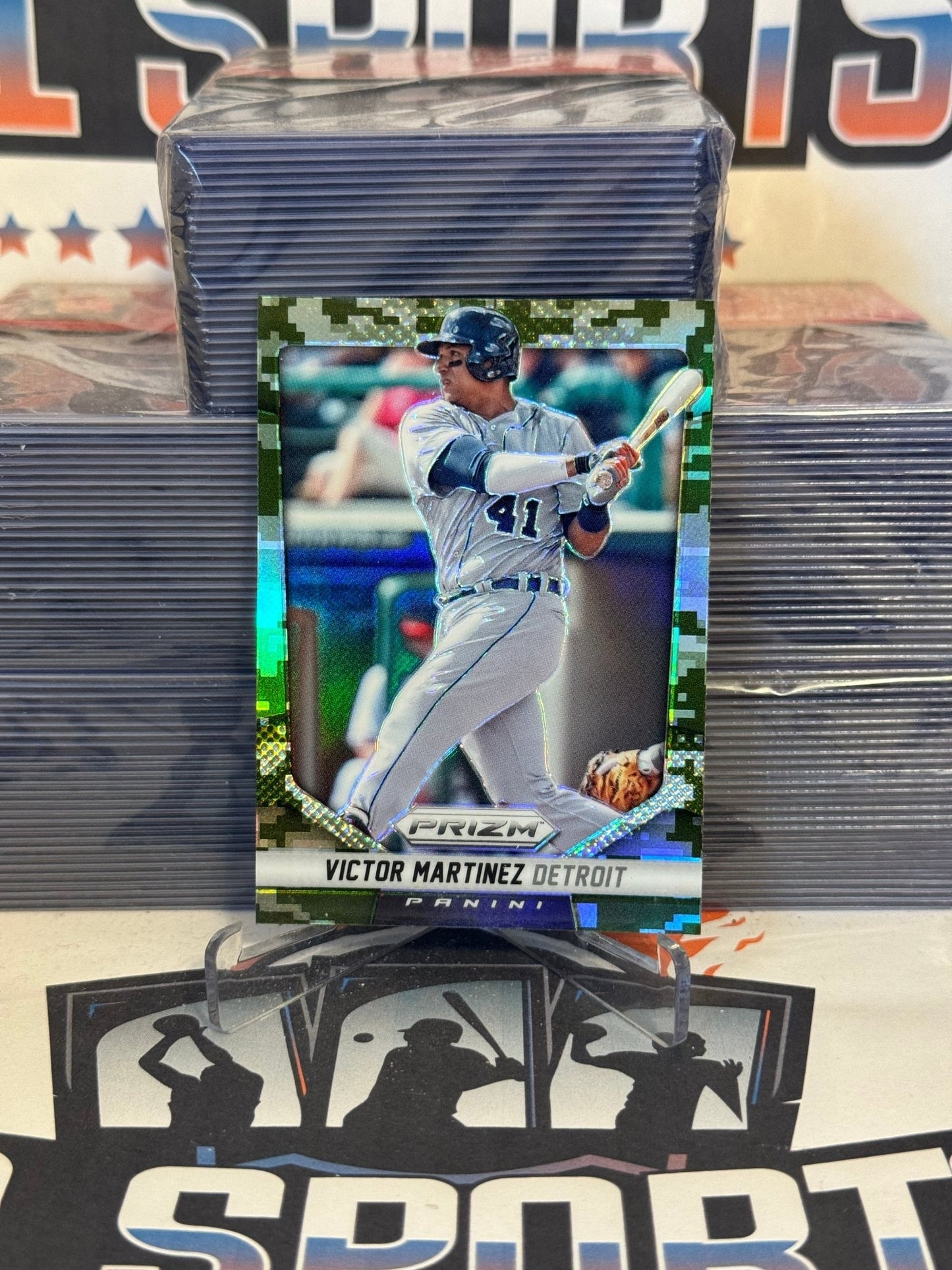 2014 Panini Prizm (Camo Prizm) Victor Martinez #37