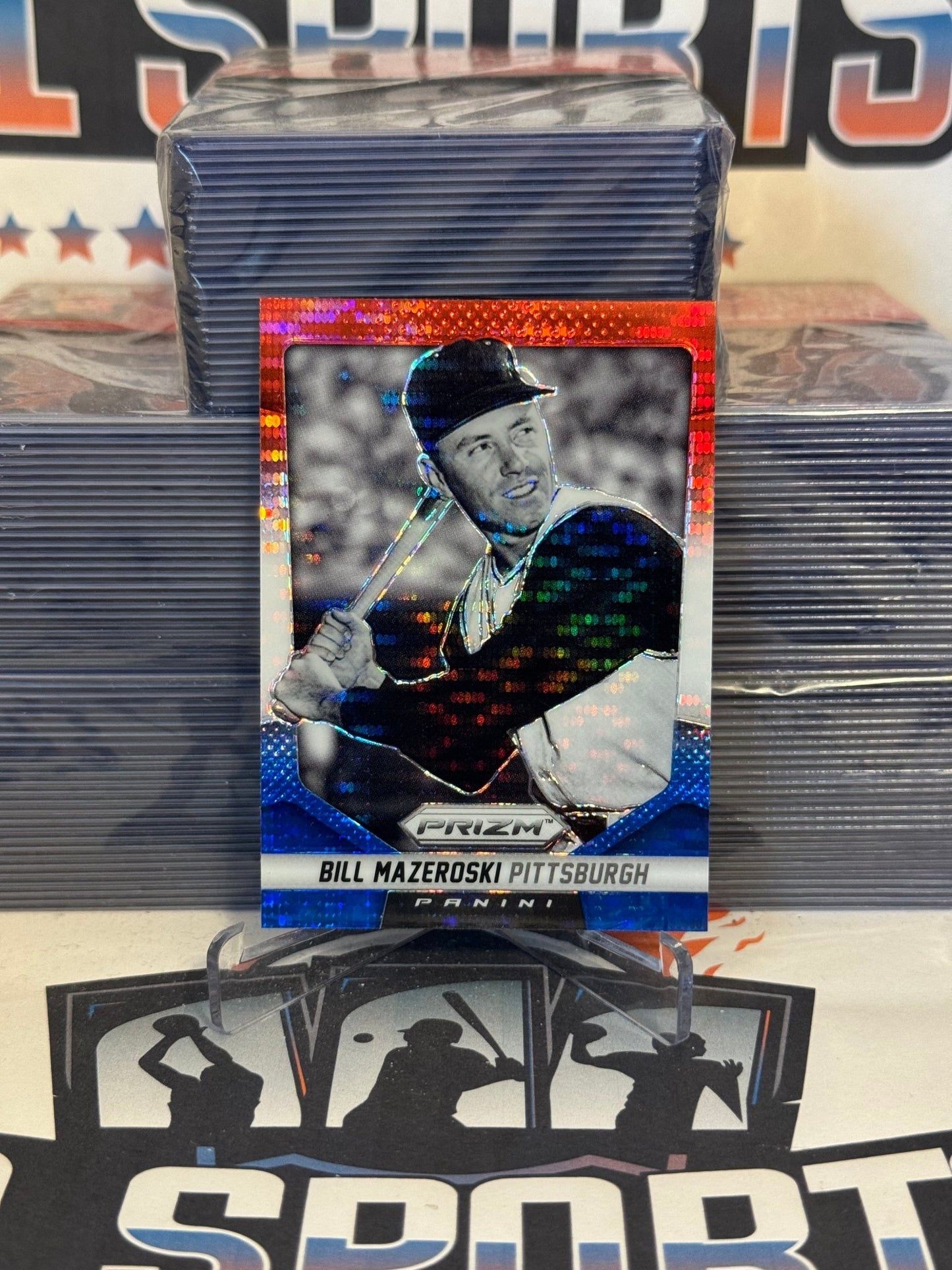 2014 Panini Prizm (Red White Blue Prizm) Bill Mazeroski #160
