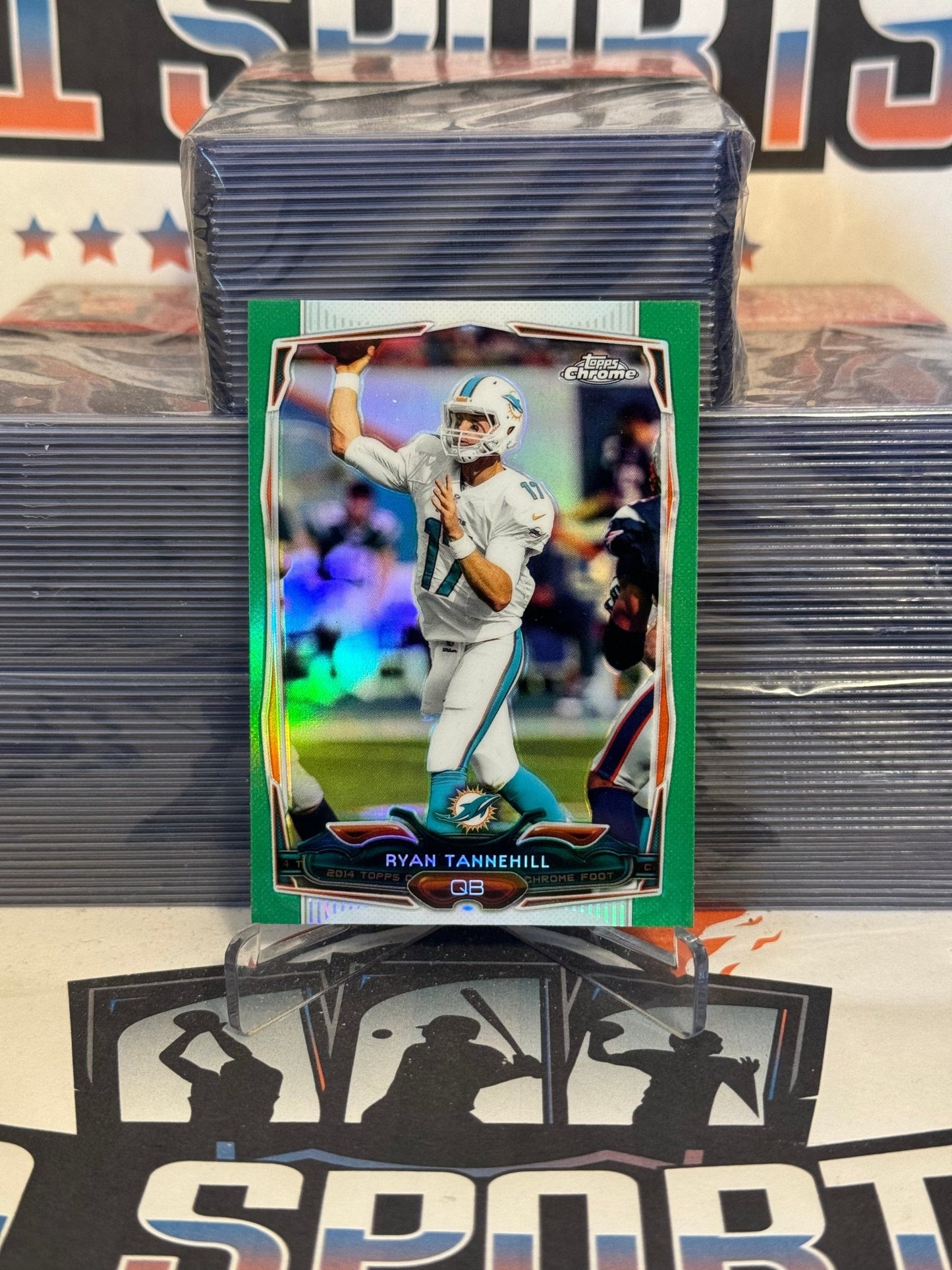 2014 Topps Chrome (Green Prizm) Ryan Tannehill #23
