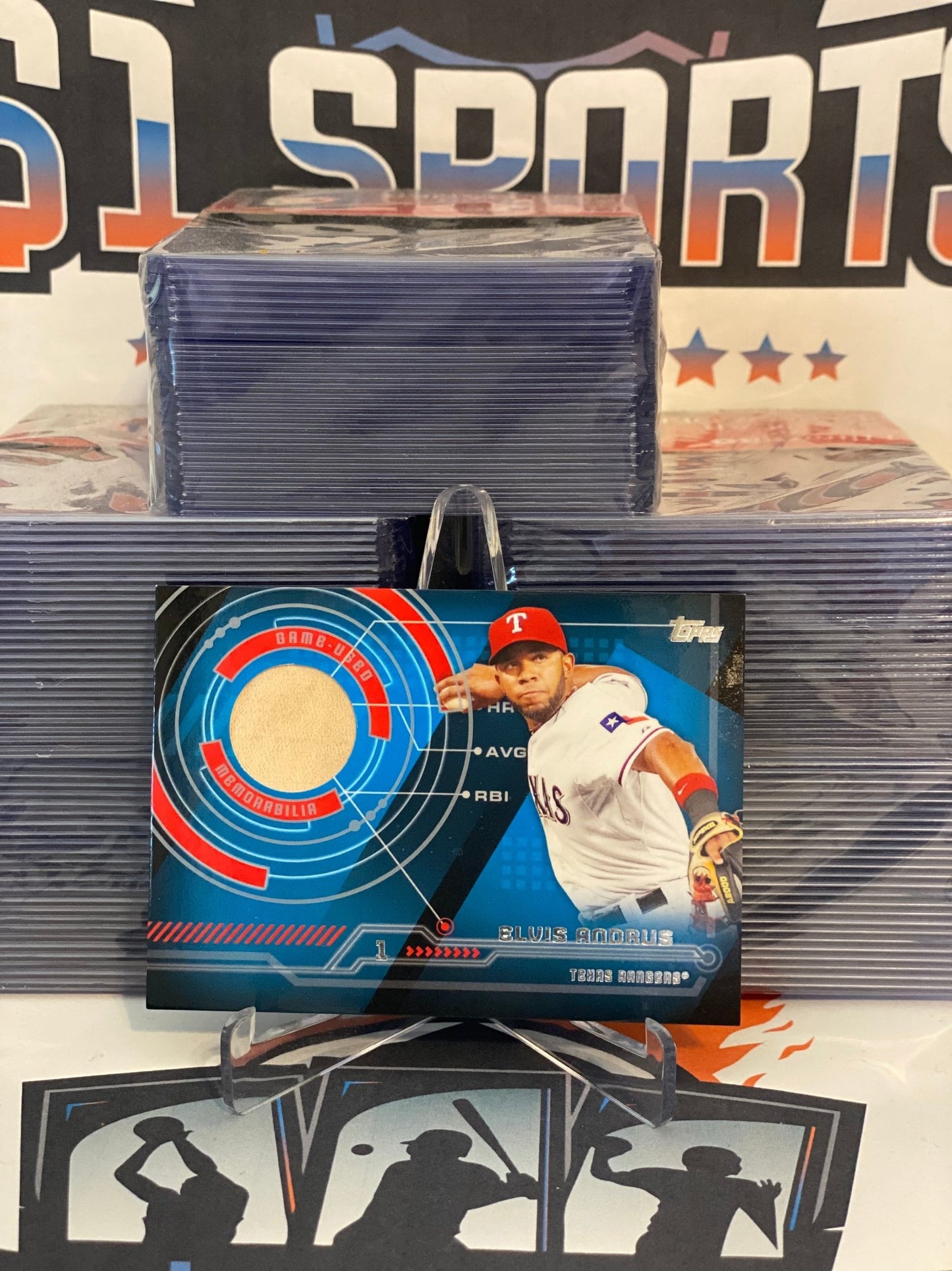 2014 Topps (Trajectory Relic) Elvis Andrus #TR-EA